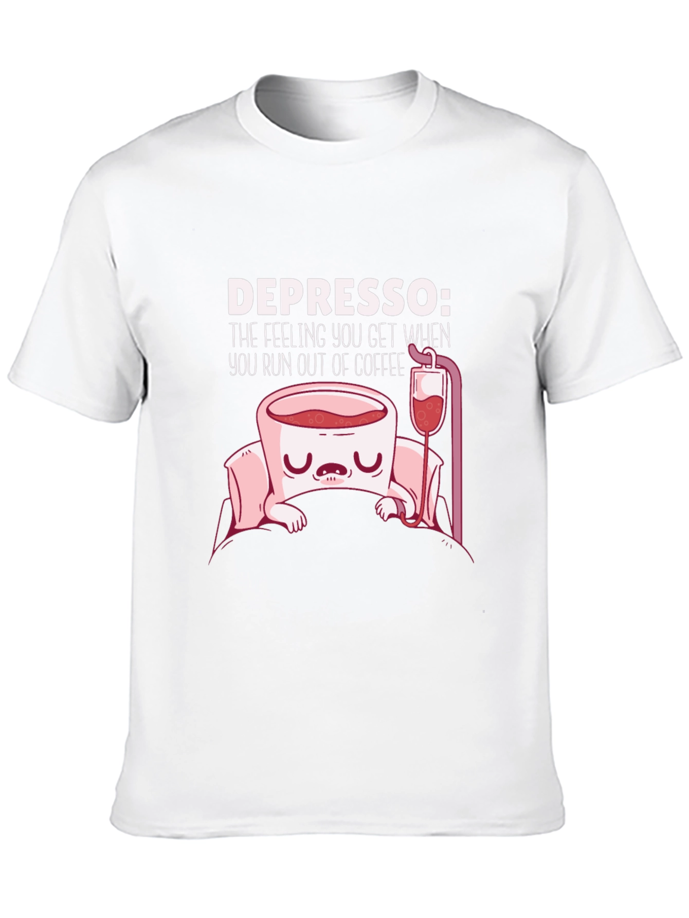 Black Depresso Funny Coffee T-Shirt view 10