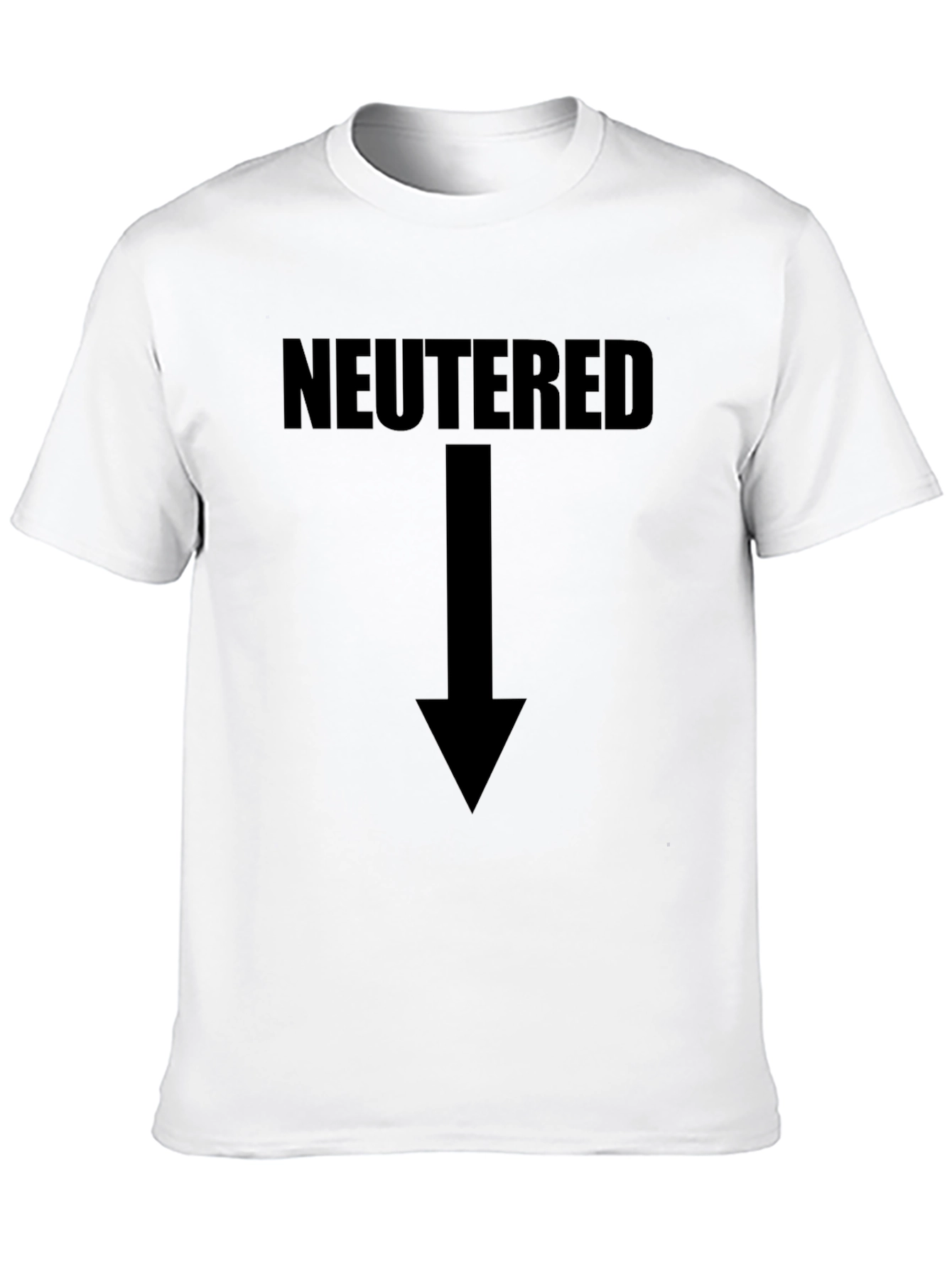 Black Neutered Arrow T-Shirt - Funny Humor Tee view 10