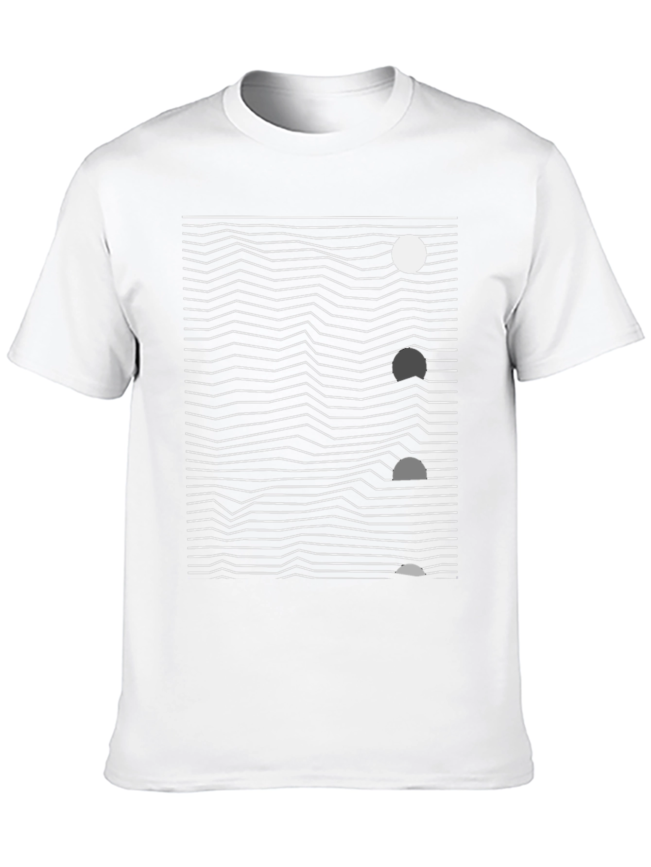 Black Abstract Geometric Graphic Tee - Modern Art Shirt view 10