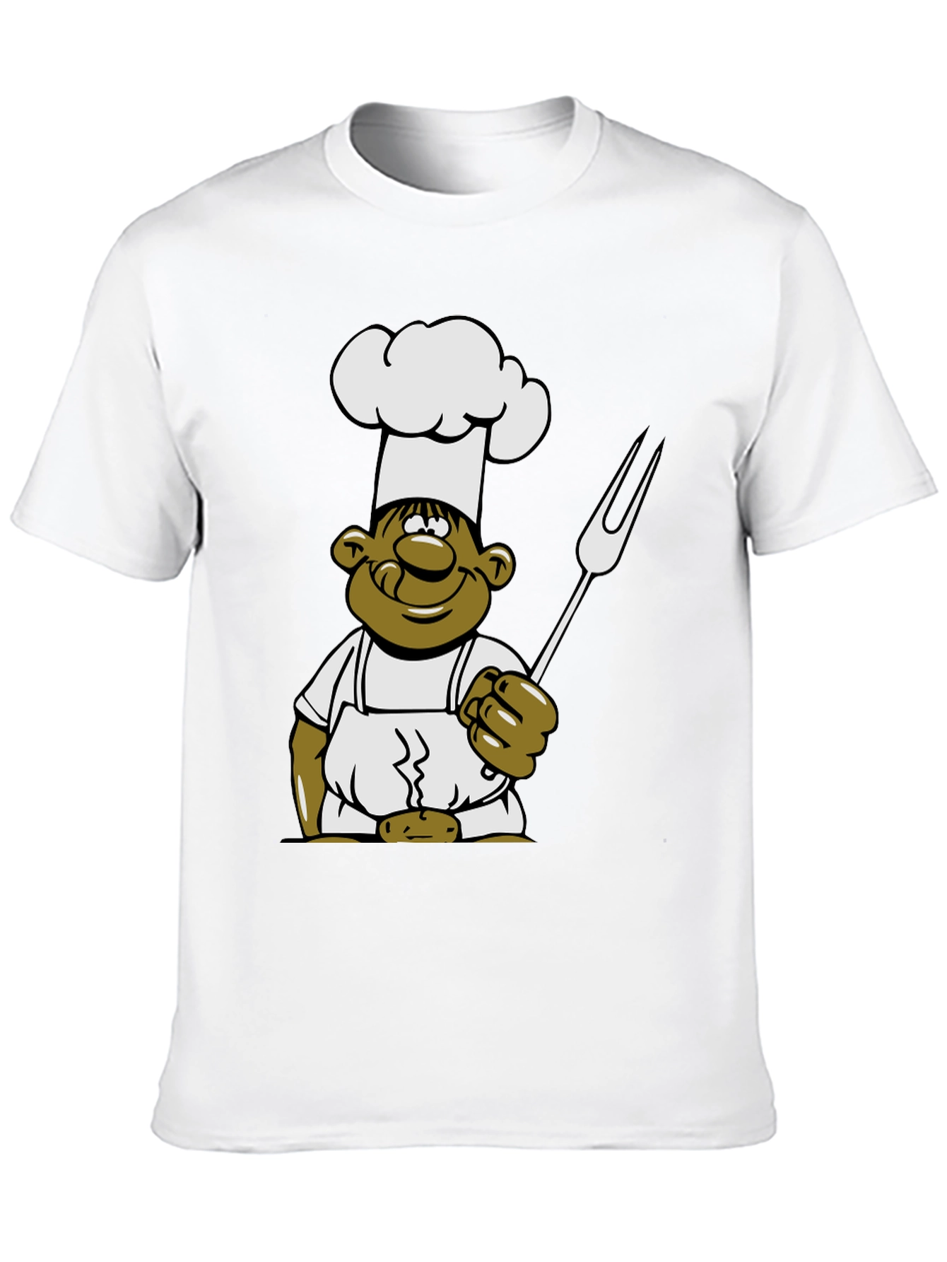 Black Chef Cartoon Graphic T-Shirt - Black view 10