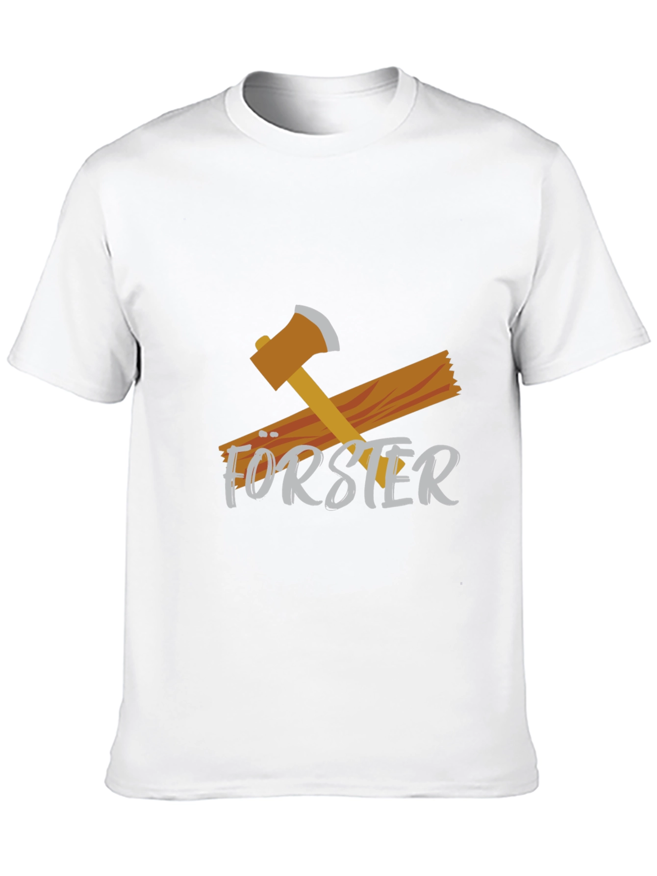 Black Forster Lumberjack T-Shirt - Axe Wood Graphic Tee view 10