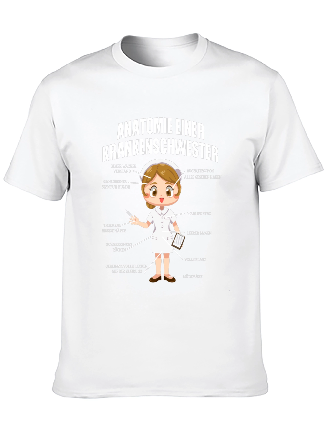 Anatomie Einer Krankenschwester Funny Nurse T-Shirt - 10