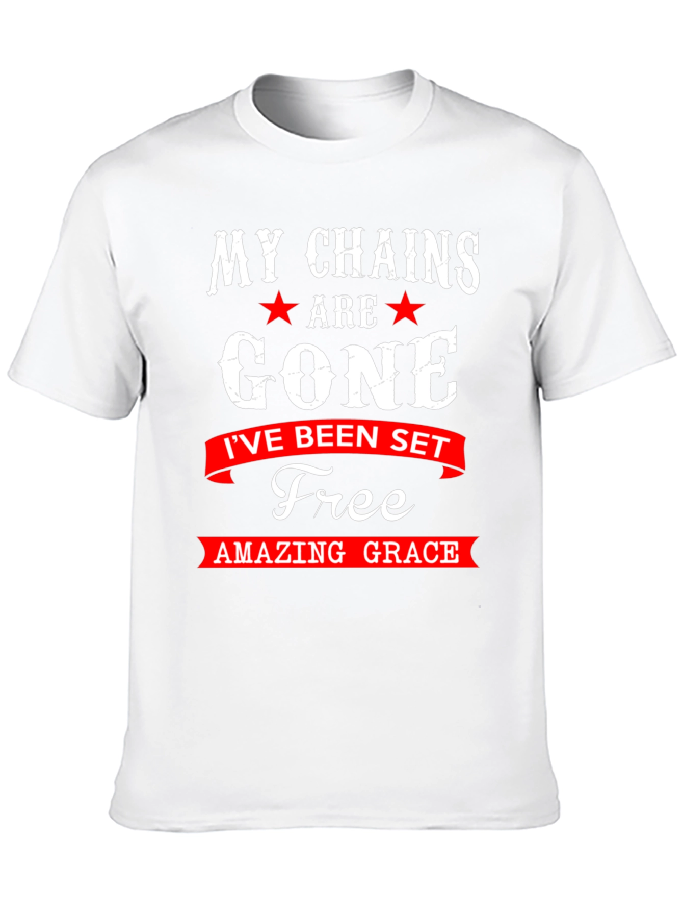 Black My Chains are Gone T-Shirt - Amazing Grace view 10
