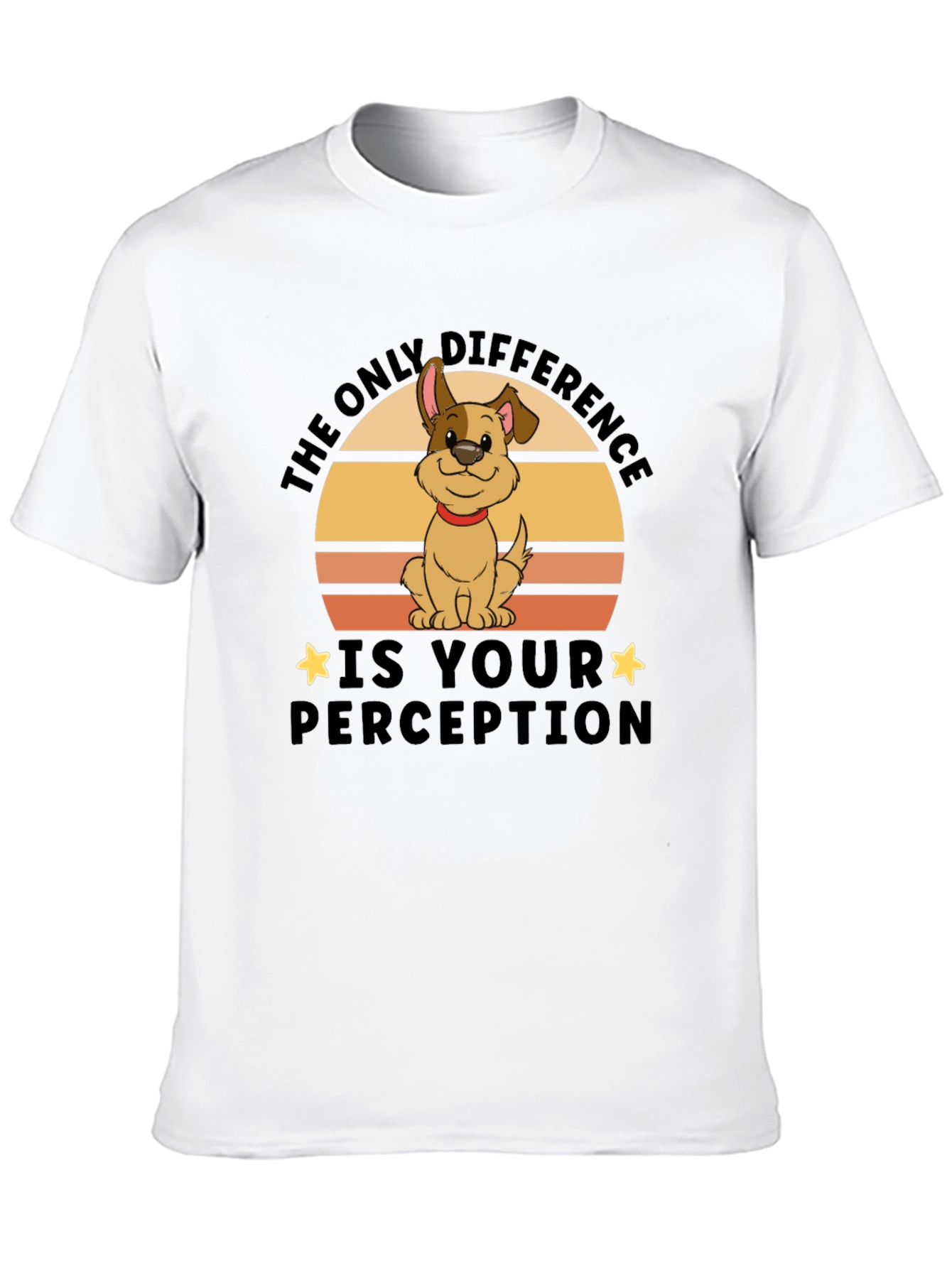 Black Dog Perception Graphic Tee - Unisex Black T-Shirt view 10