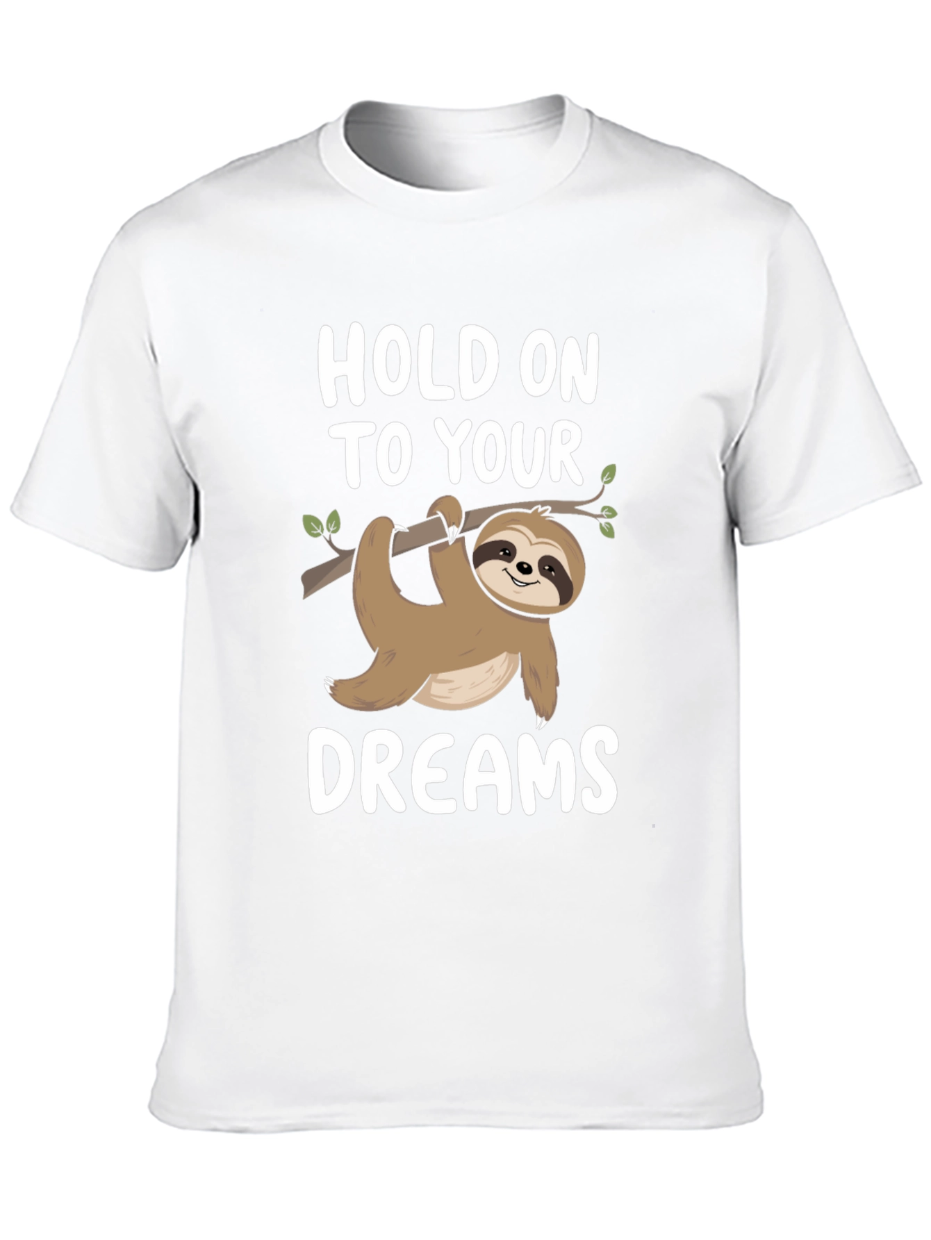 Black Hold On To Your Dreams Sloth Graphic Tee view 10