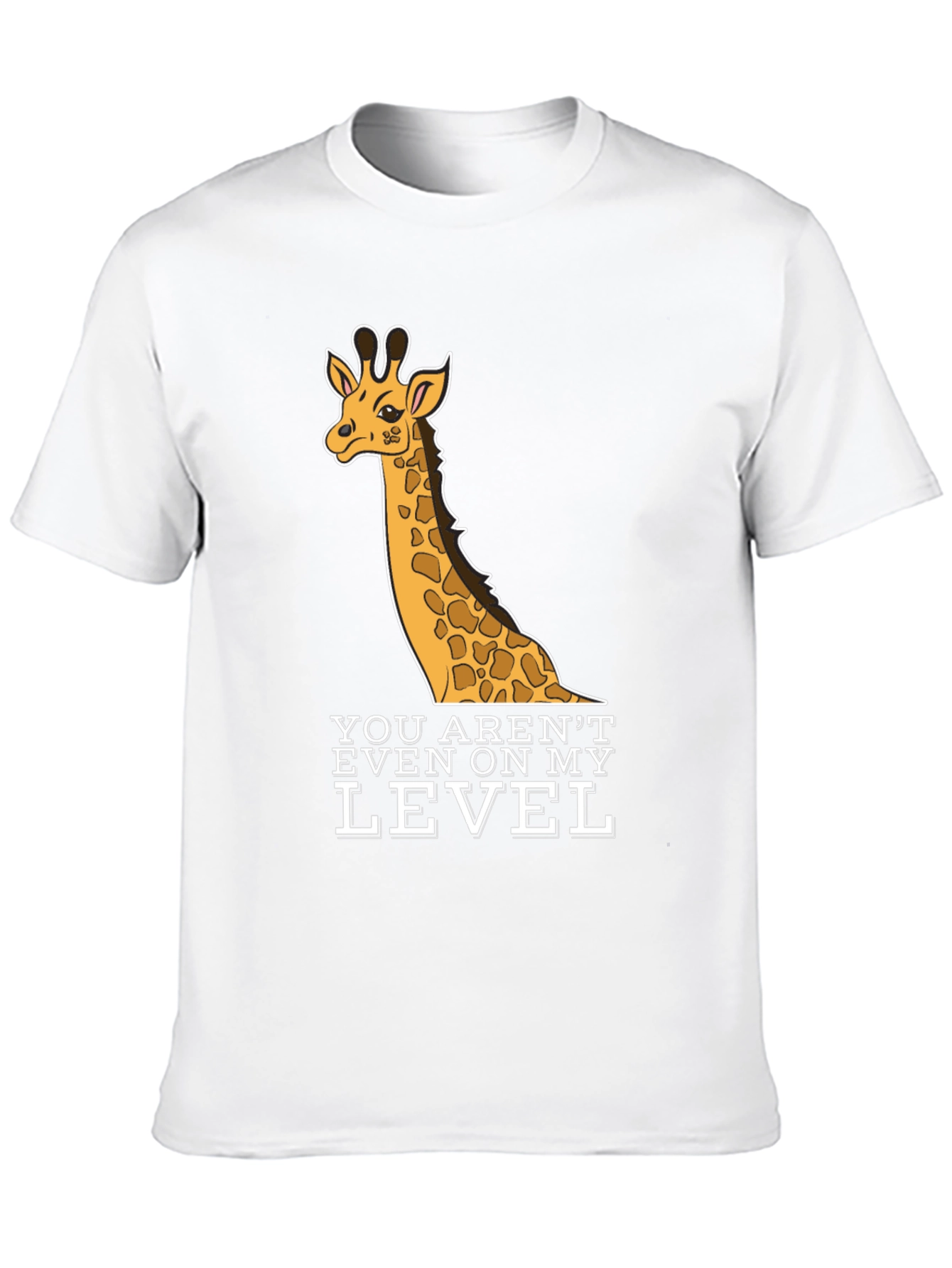 Black Giraffe T-Shirt - You Aren't Even On My Level - Black view 10