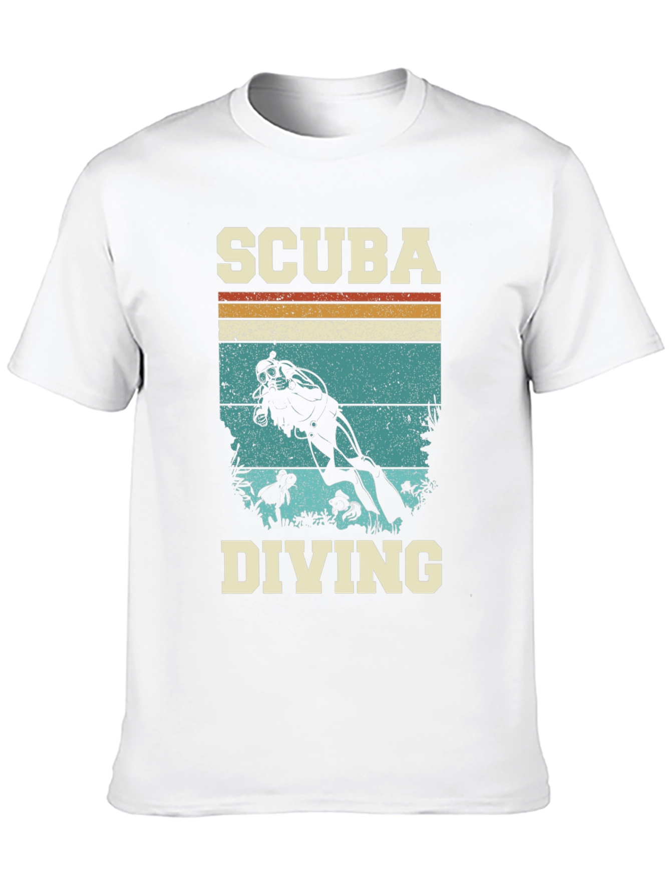 Black Scuba Diving Retro Graphic Tee - Black view 10