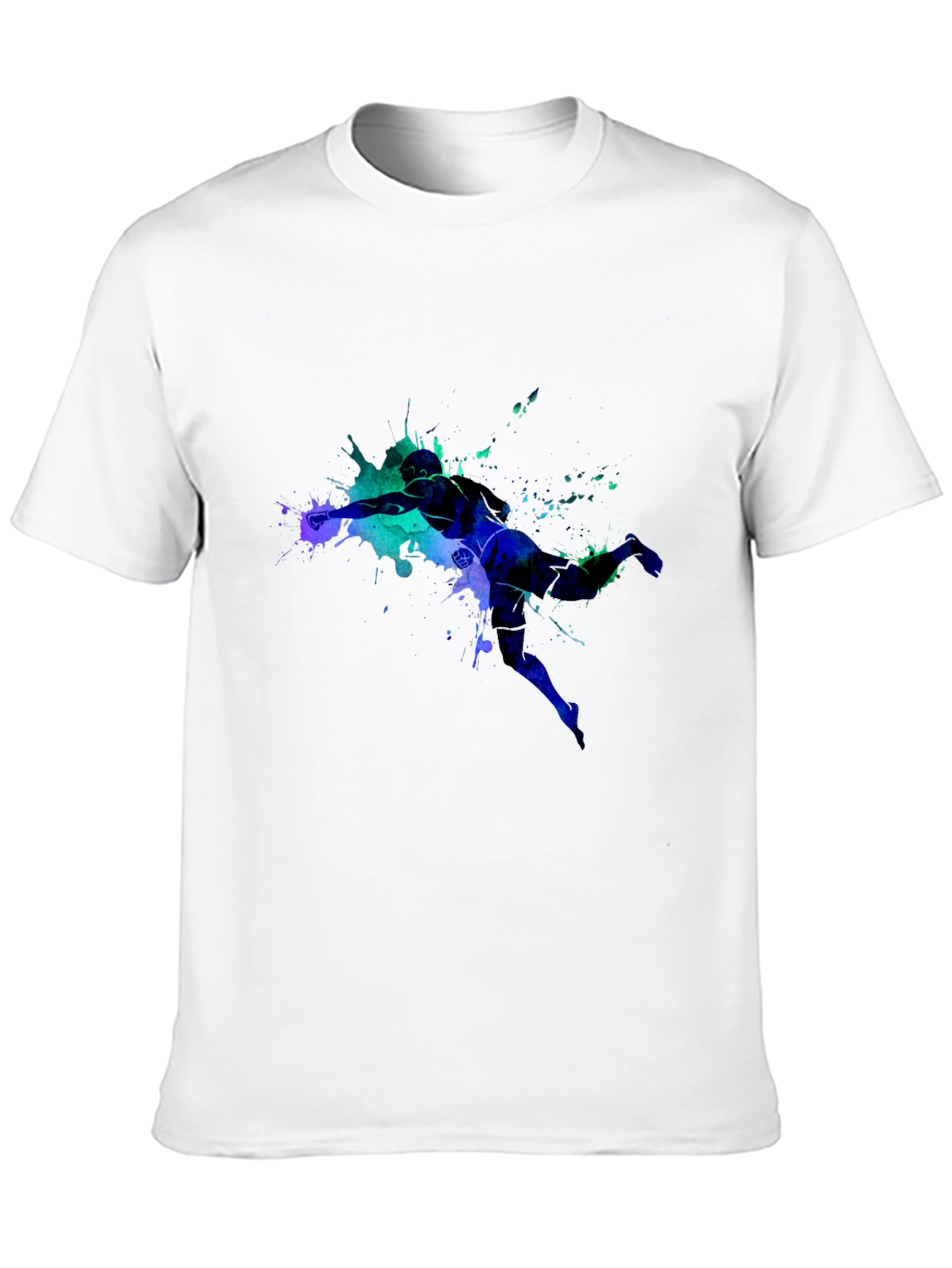 Black Abstract Athlete Graphic Tee view 10