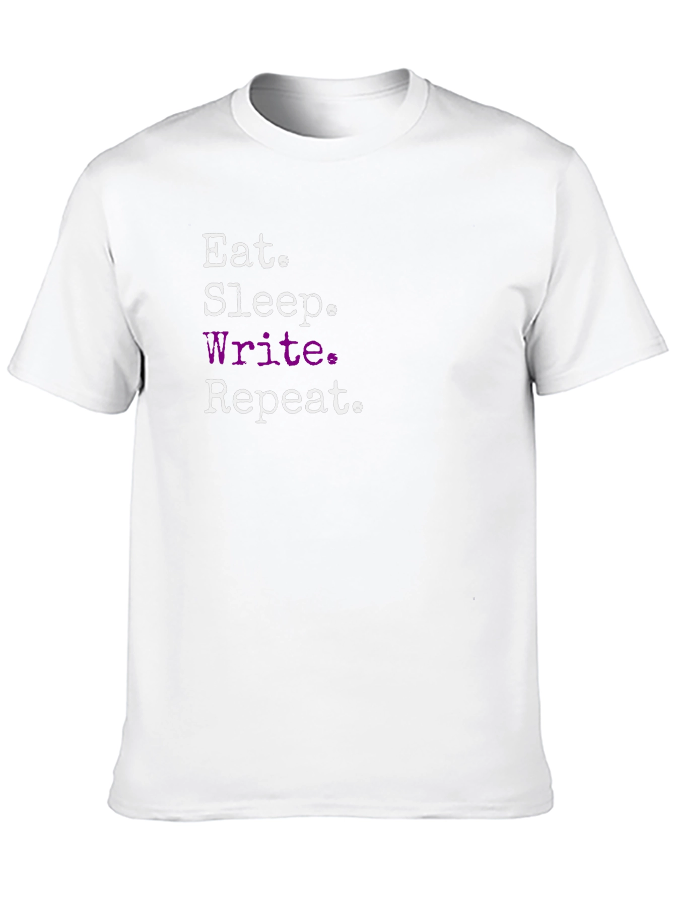 Black Eat Sleep Write Repeat T-Shirt - Black view 10