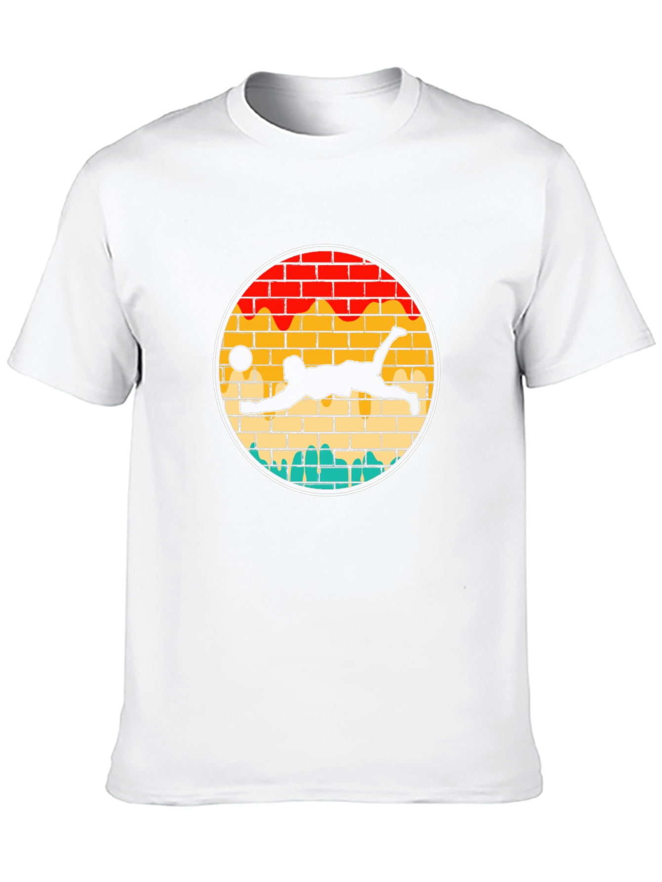 Black Volleyball Player Sunset T-Shirt view 10