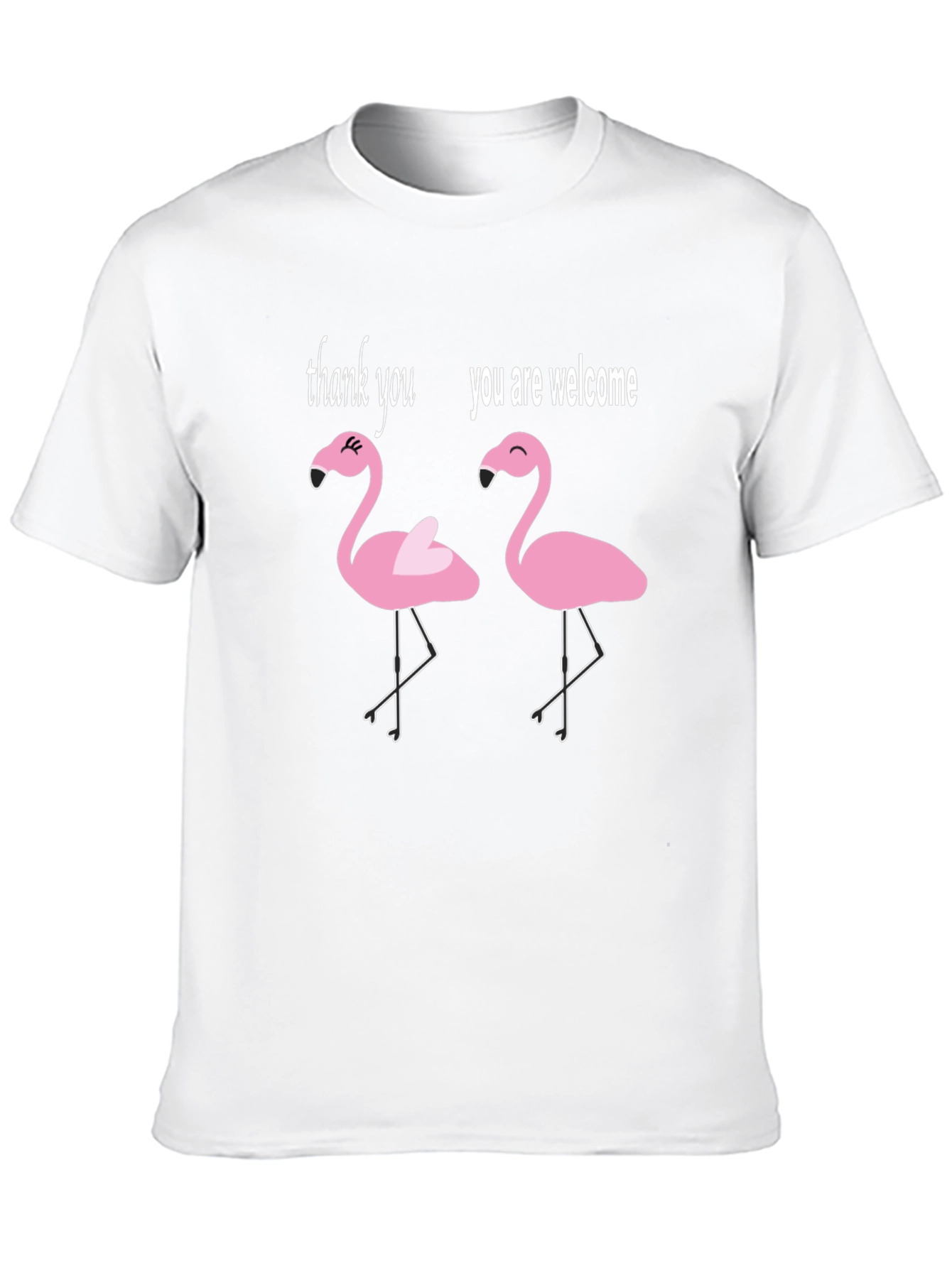 Black Funny Flamingo T-Shirt - Thank You You're Welcome Tee view 10