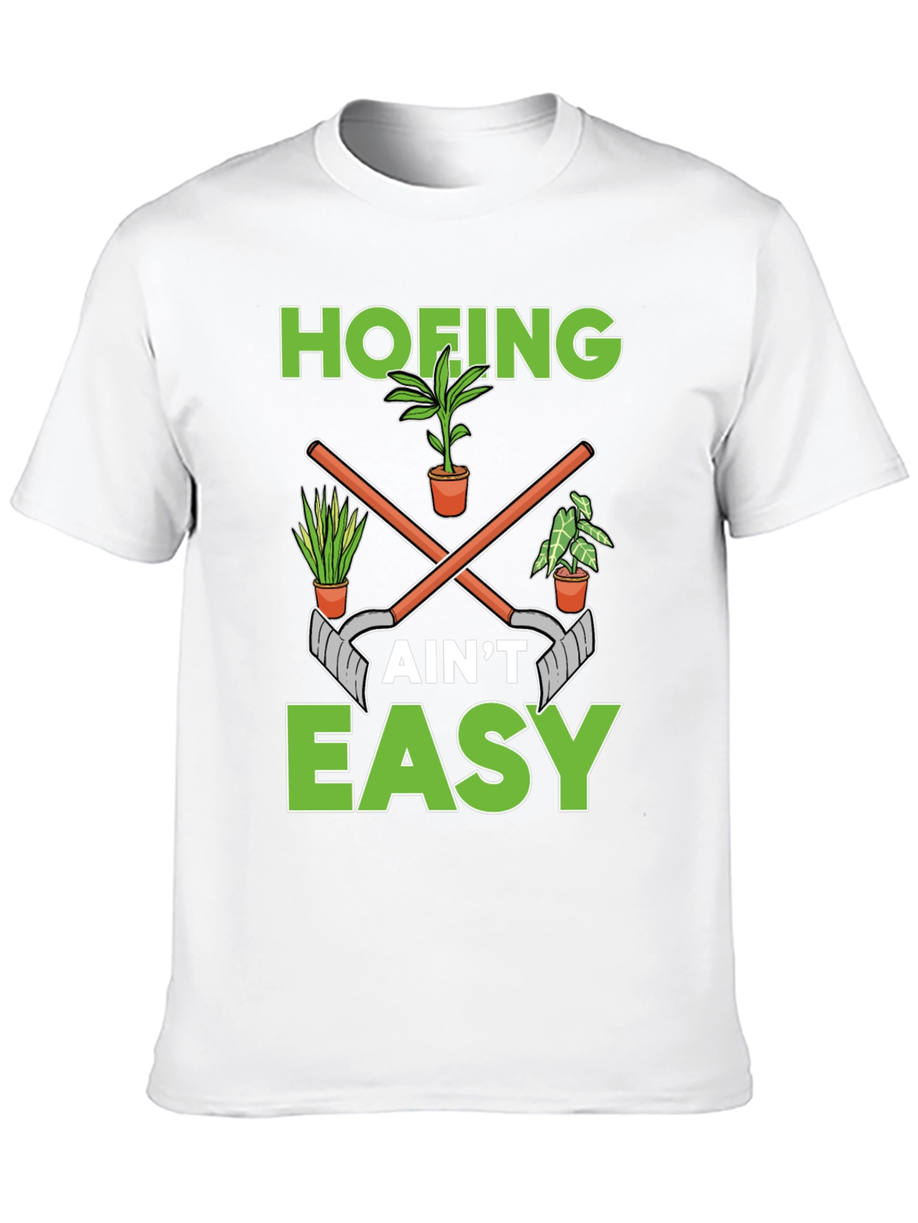 Black Hofing Ain't Easy Garden Humor T-Shirt view 10