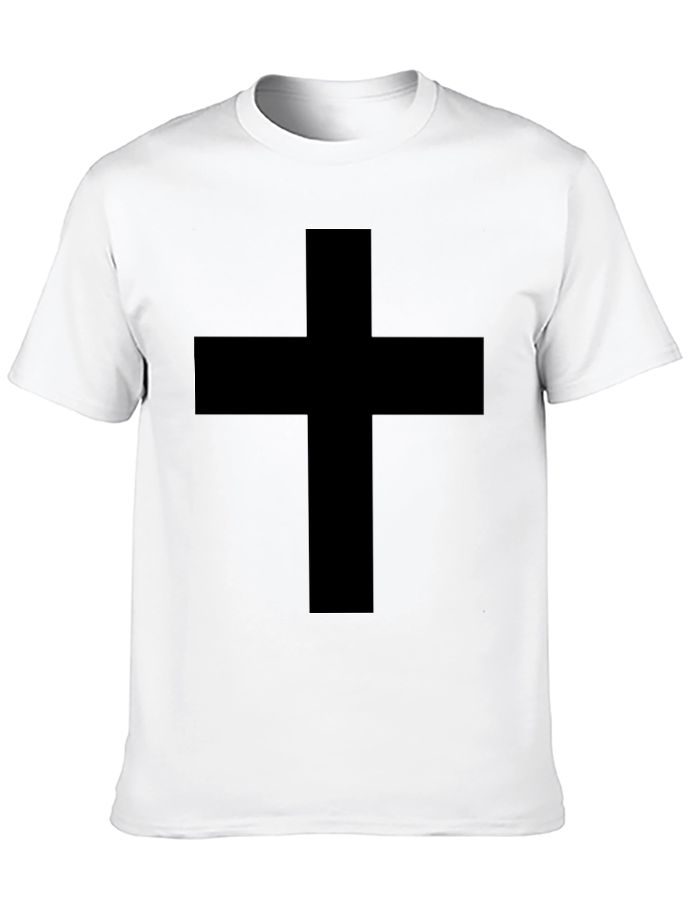 Black Bold Cross Graphic Tee - Solid Black view 10