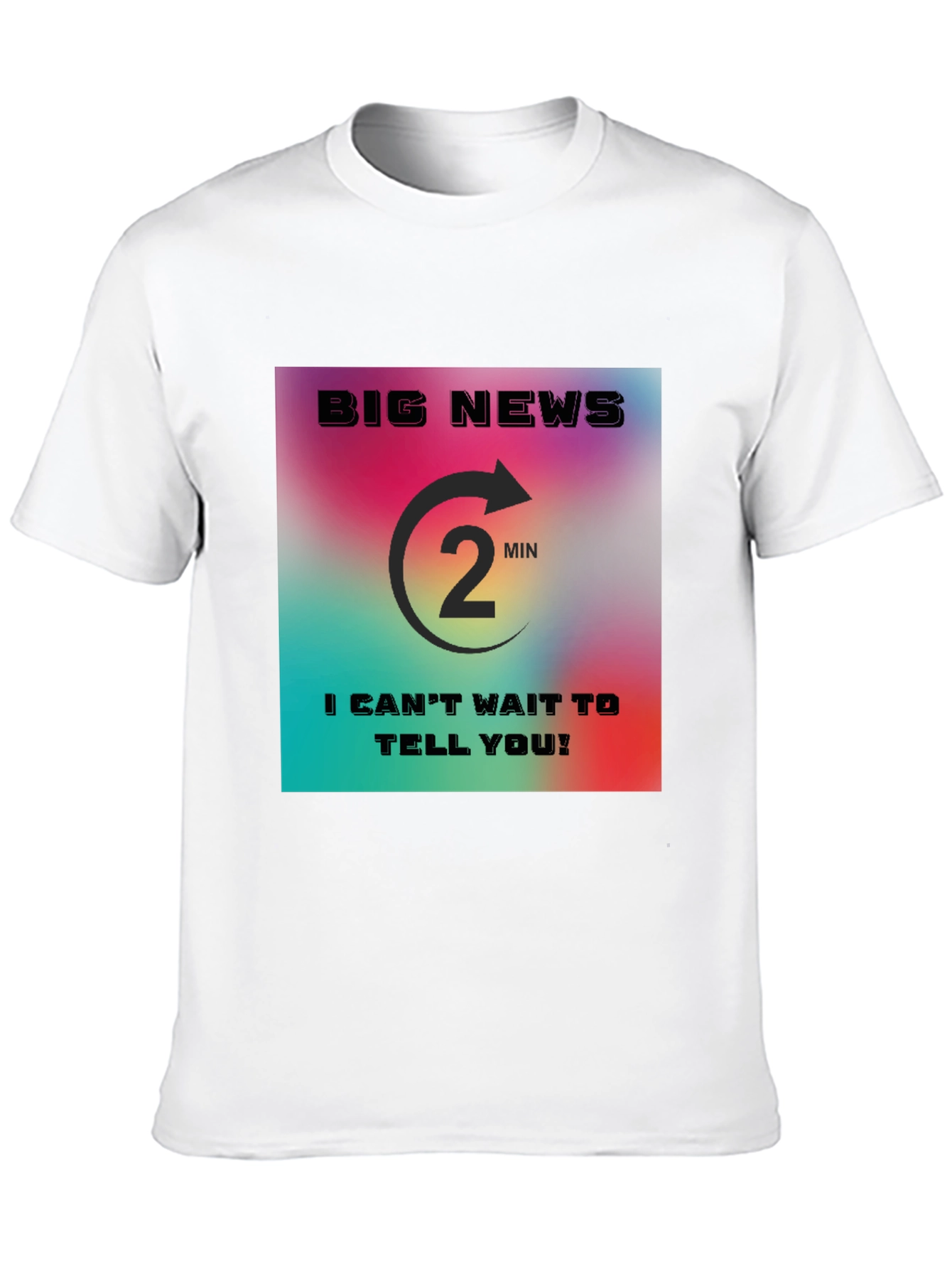 Black Big News Countdown T-Shirt view 10