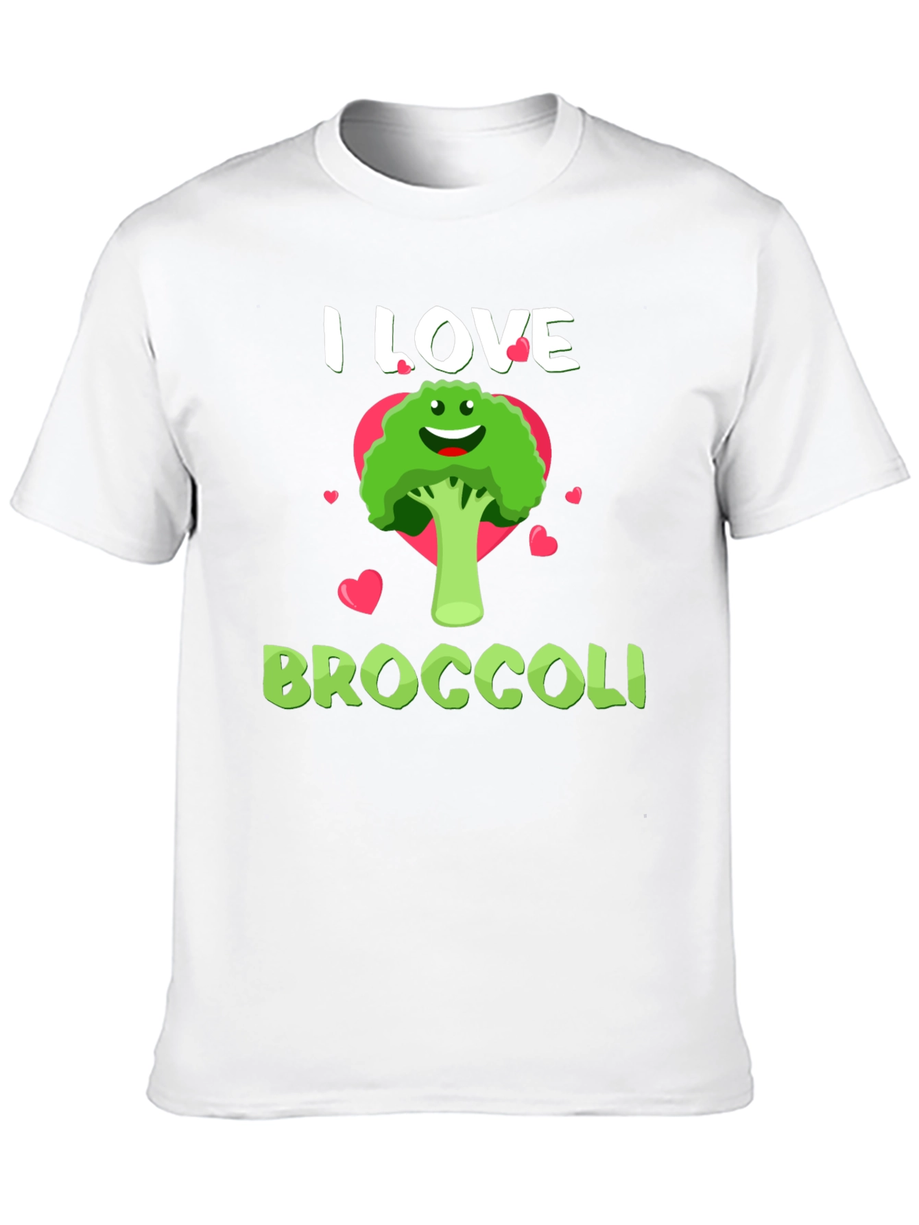 Black I Love Broccoli T-Shirt - Funny Vegan Tee view 10
