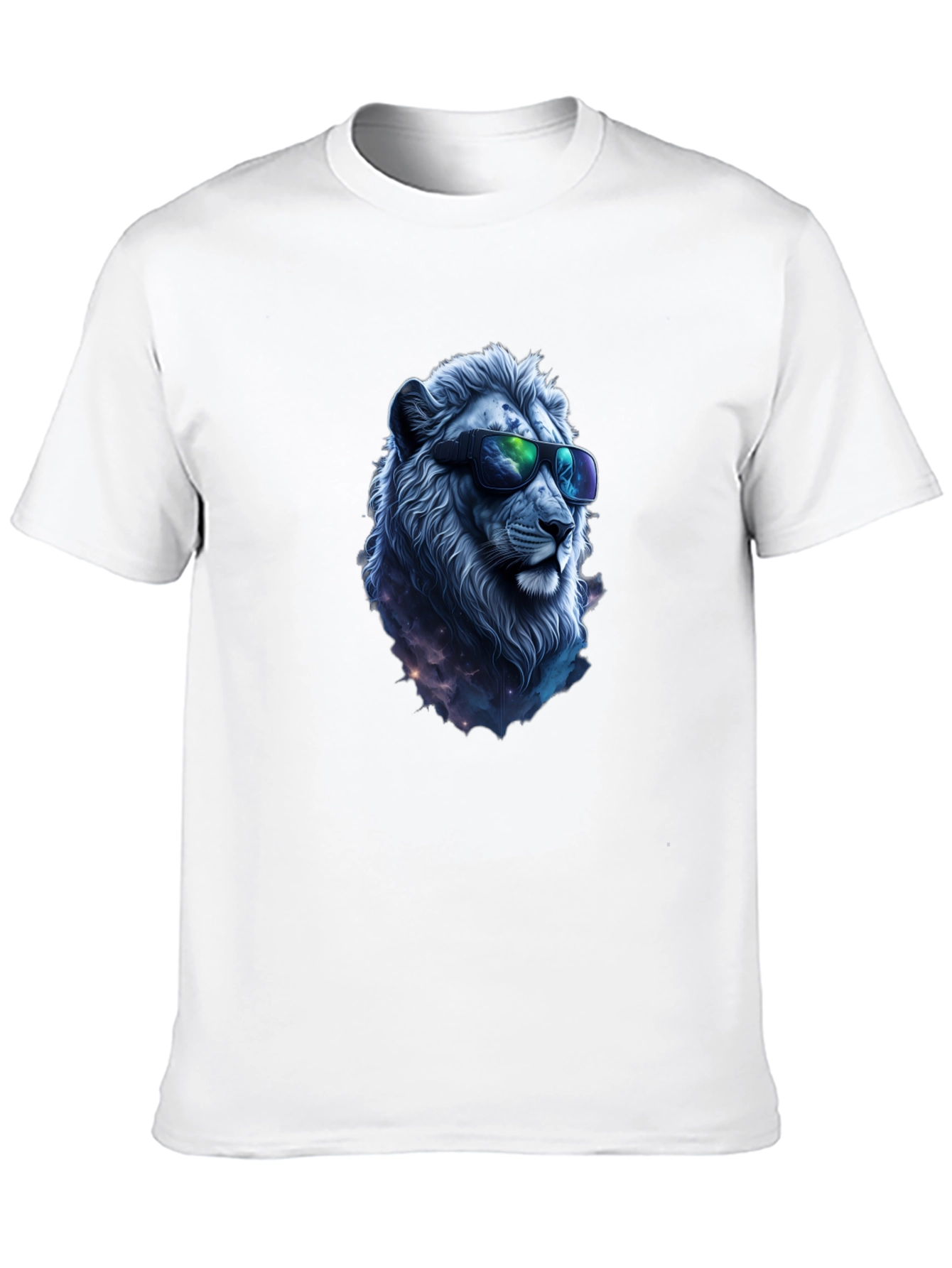 Black Cool Lion Graphic Tee - Black Casual T-Shirt view 10