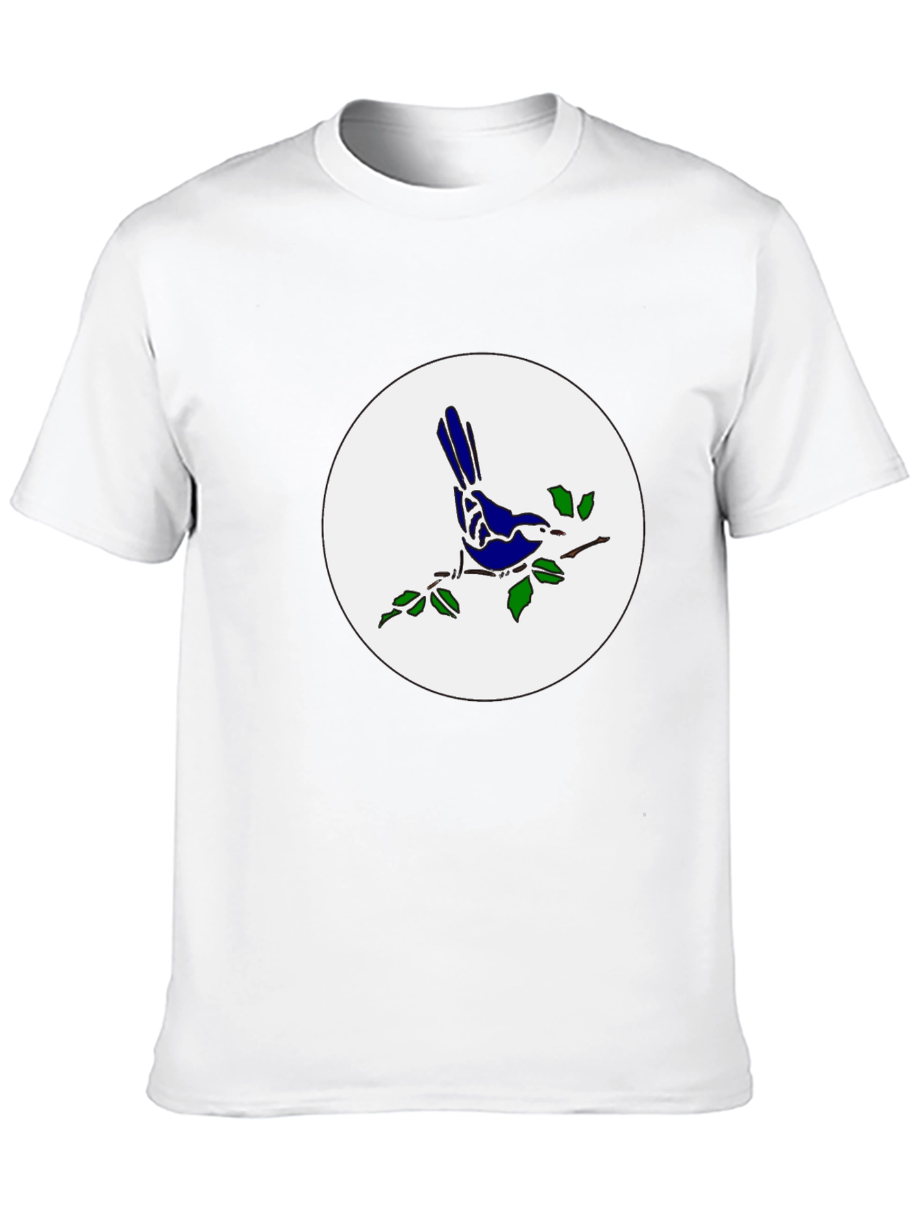 Black Bird on Branch T-Shirt - Stylish Graphic Tee view 10