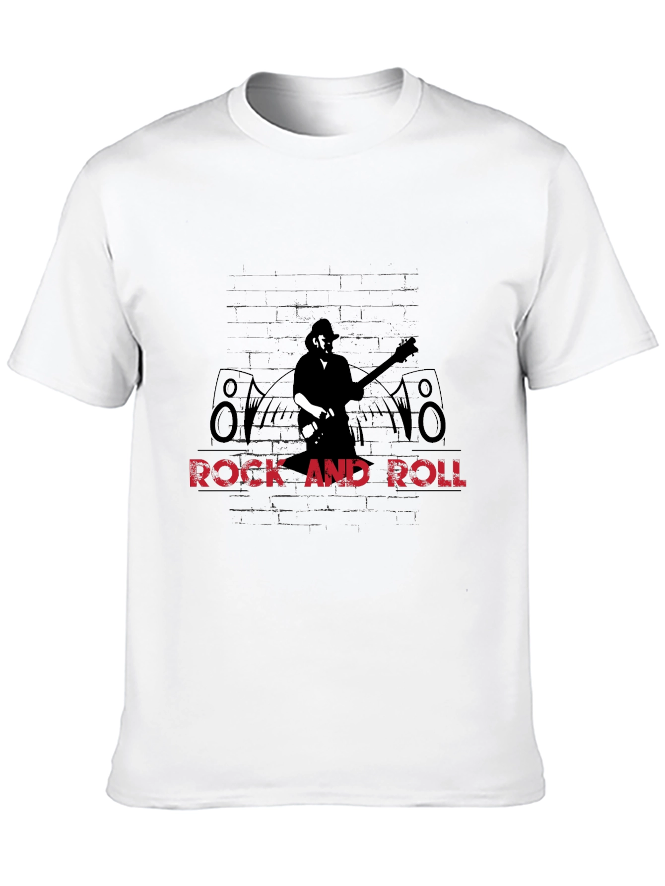 Black Rock and Roll Guitarist Graphic Tee view 10