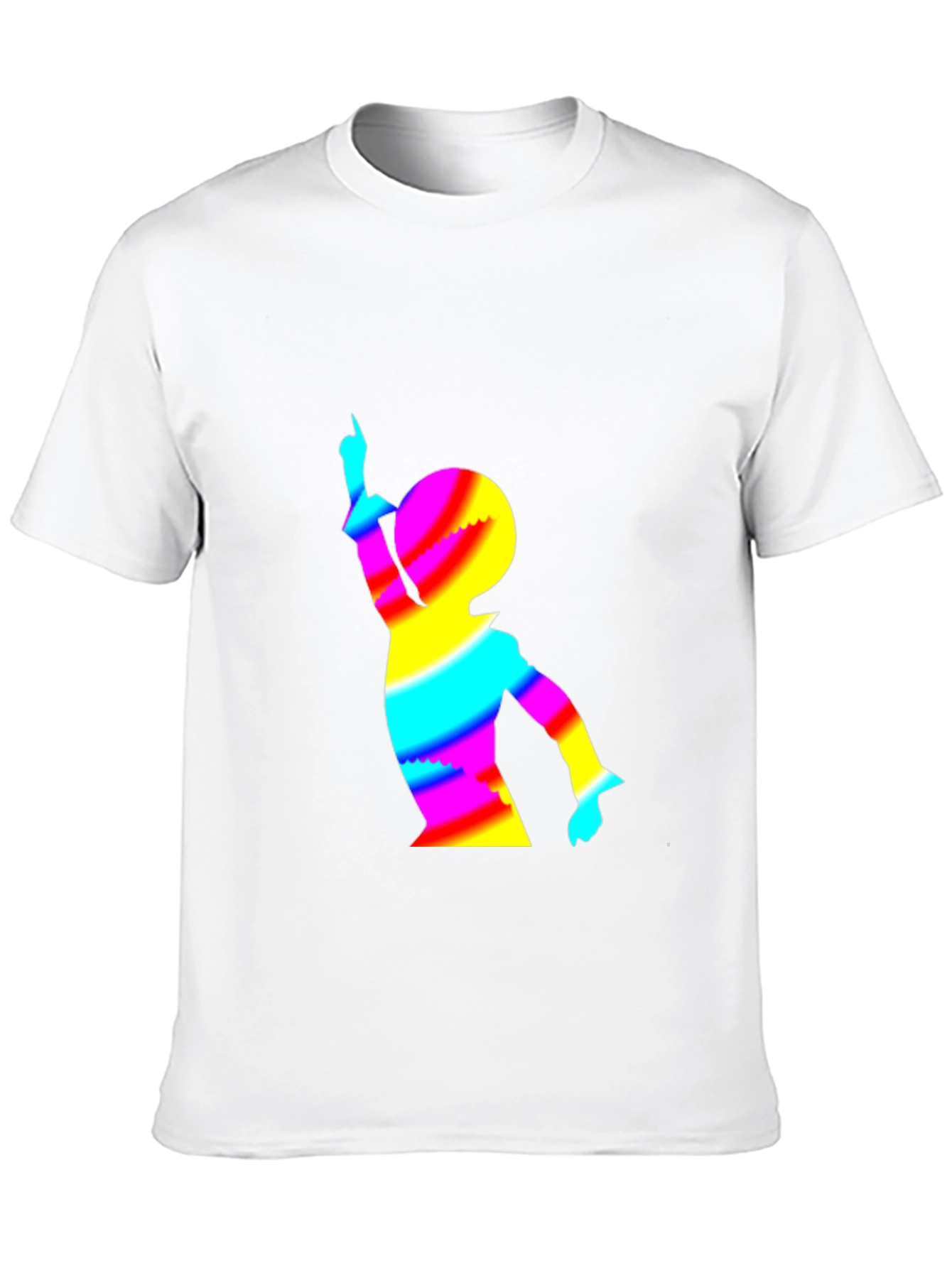 Black Retro Rainbow Silhouette Tee view 10