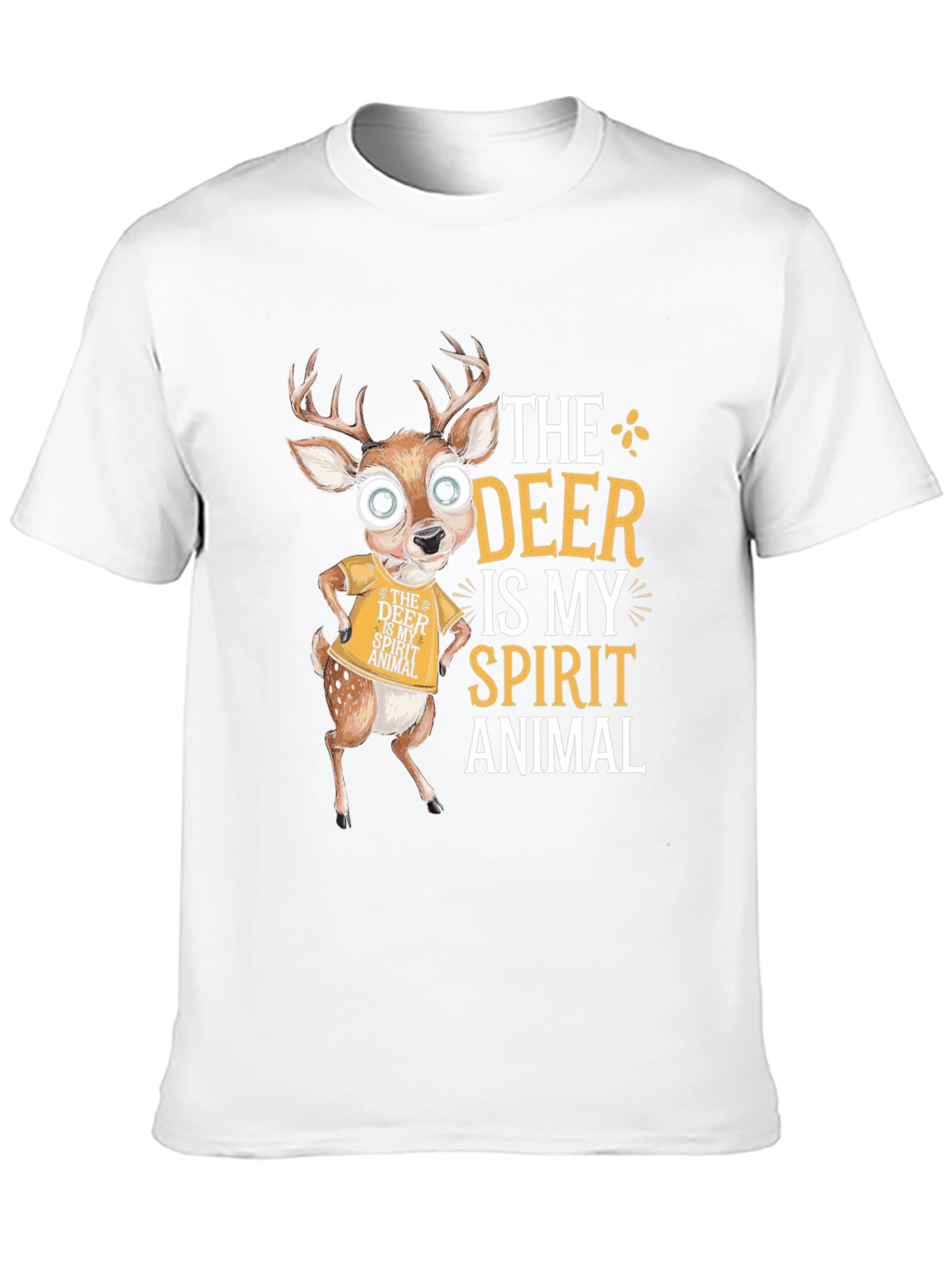 Black Deer Spirit Animal Graphic T-Shirt - Funny Deer Lover Tee view 10