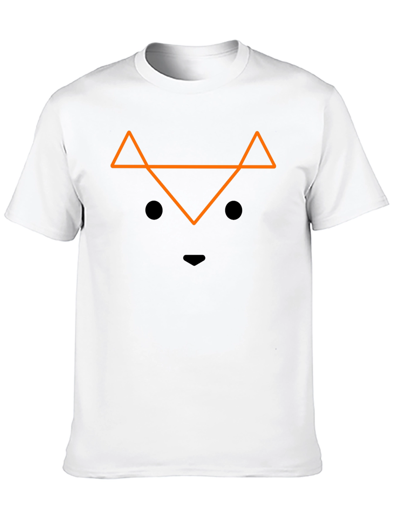 Black Geometric Fox Graphic Tee - Men's Black T-Shirt view 10