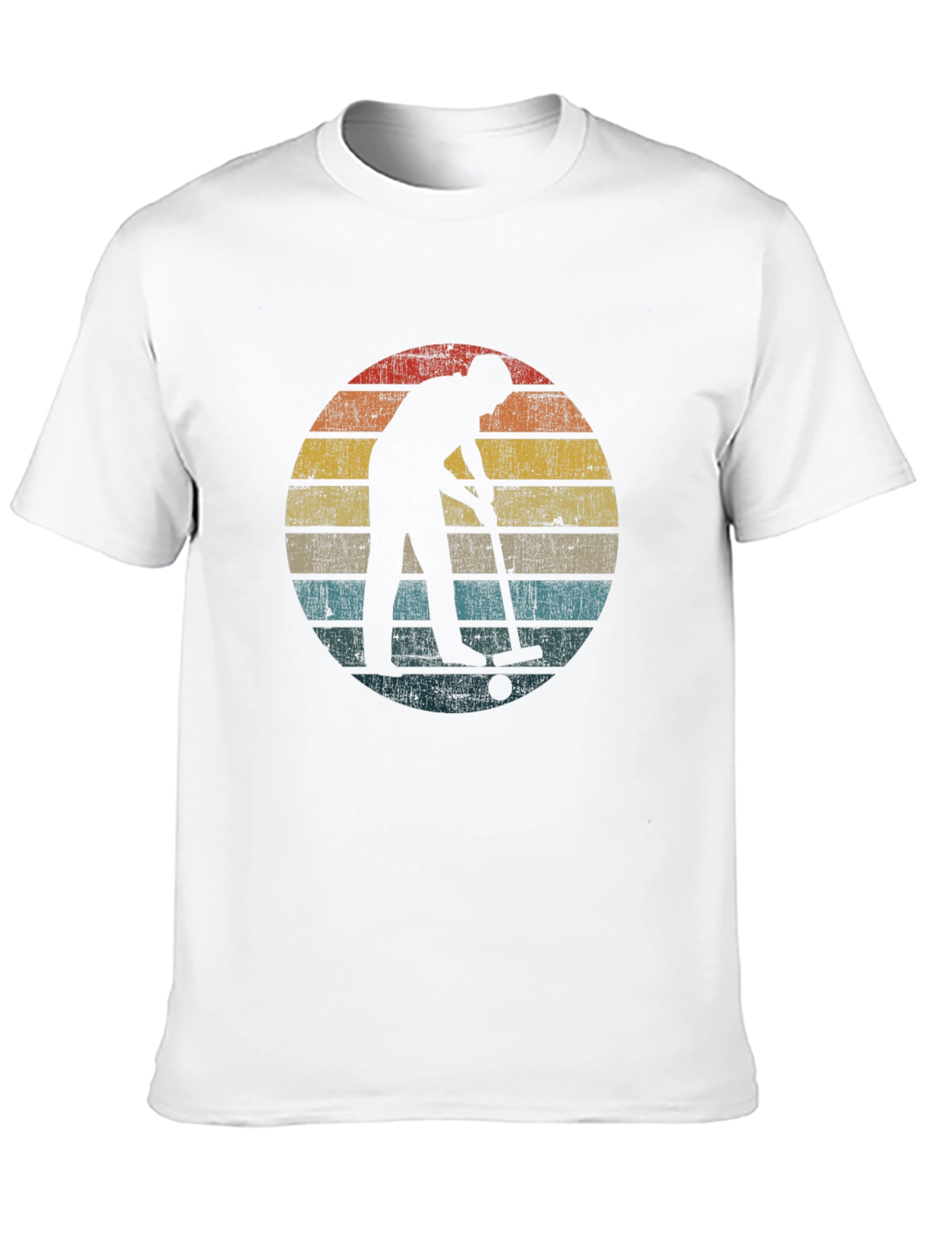 Black Vintage Hockey Player Silhouette T-Shirt - Retro Style view 10