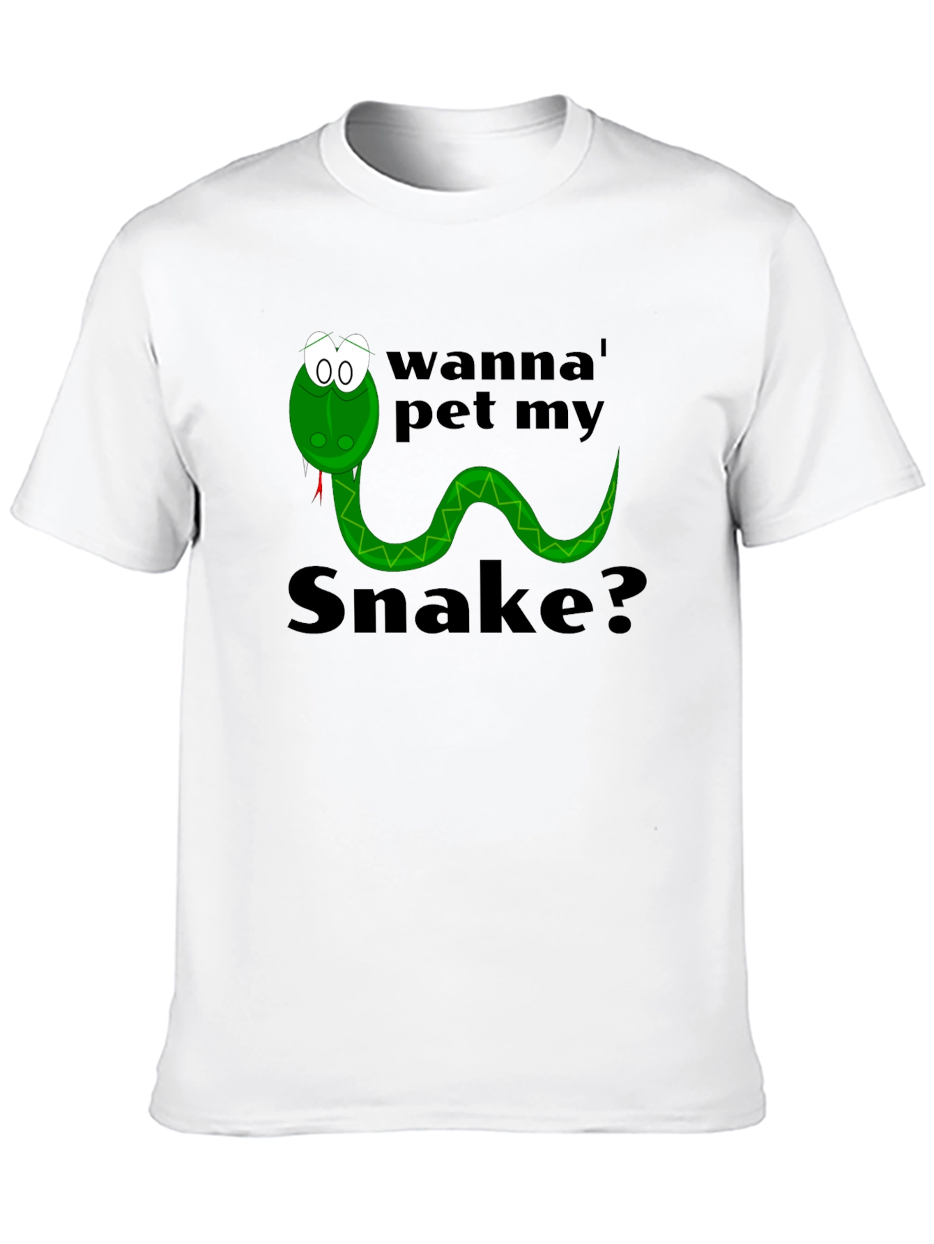 Black Wanna Pet My Snake? Funny Graphic Tee view 10