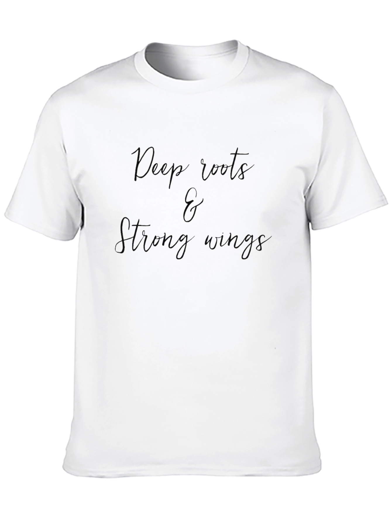 Black Deep Roots & Strong Wings Graphic Tee view 10