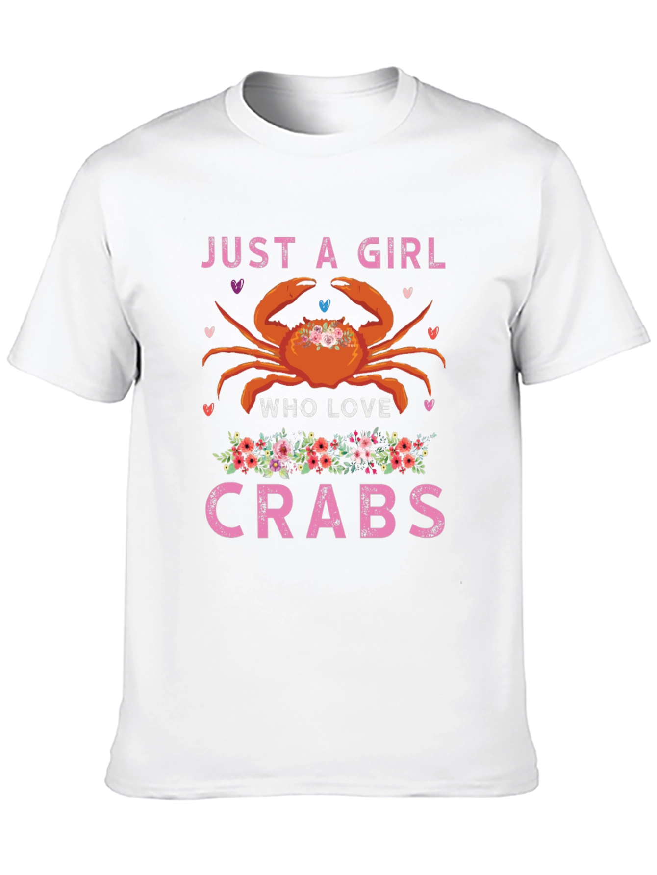 Black Just a Girl Who Loves Crabs T-Shirt view 10
