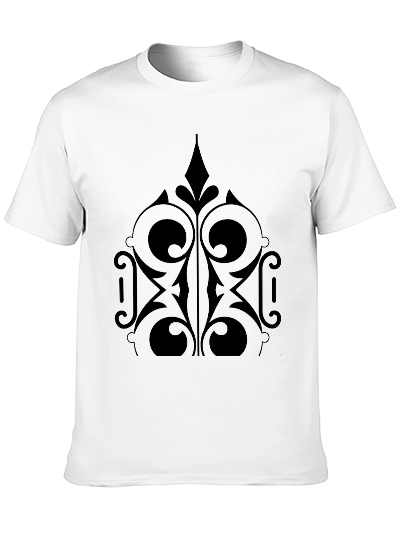 Black Ornate Black Graphic Tee view 10