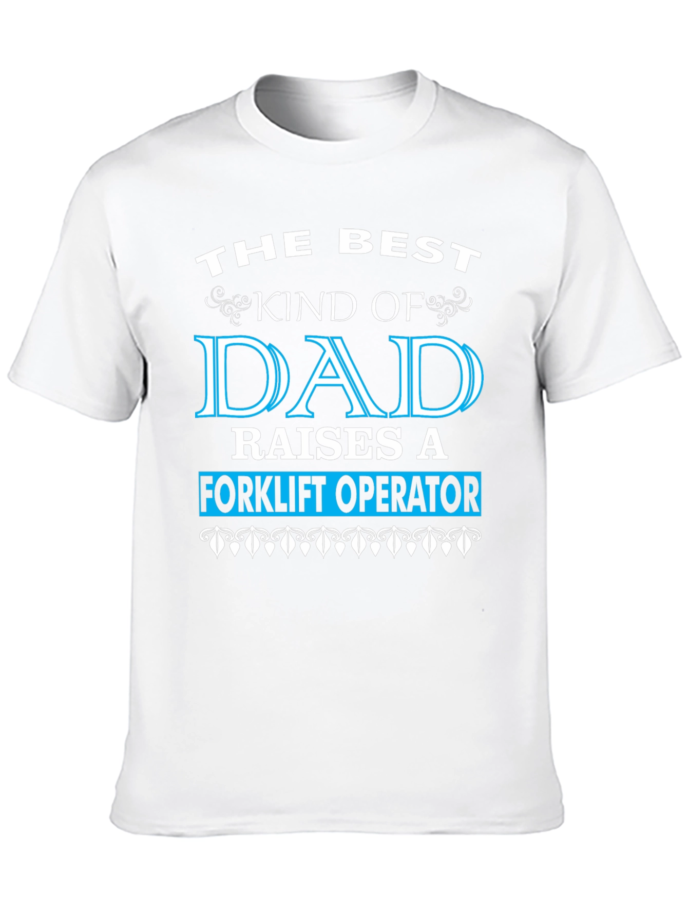 Black Best Dad Raises Forklift Operator Graphic T-Shirt view 10