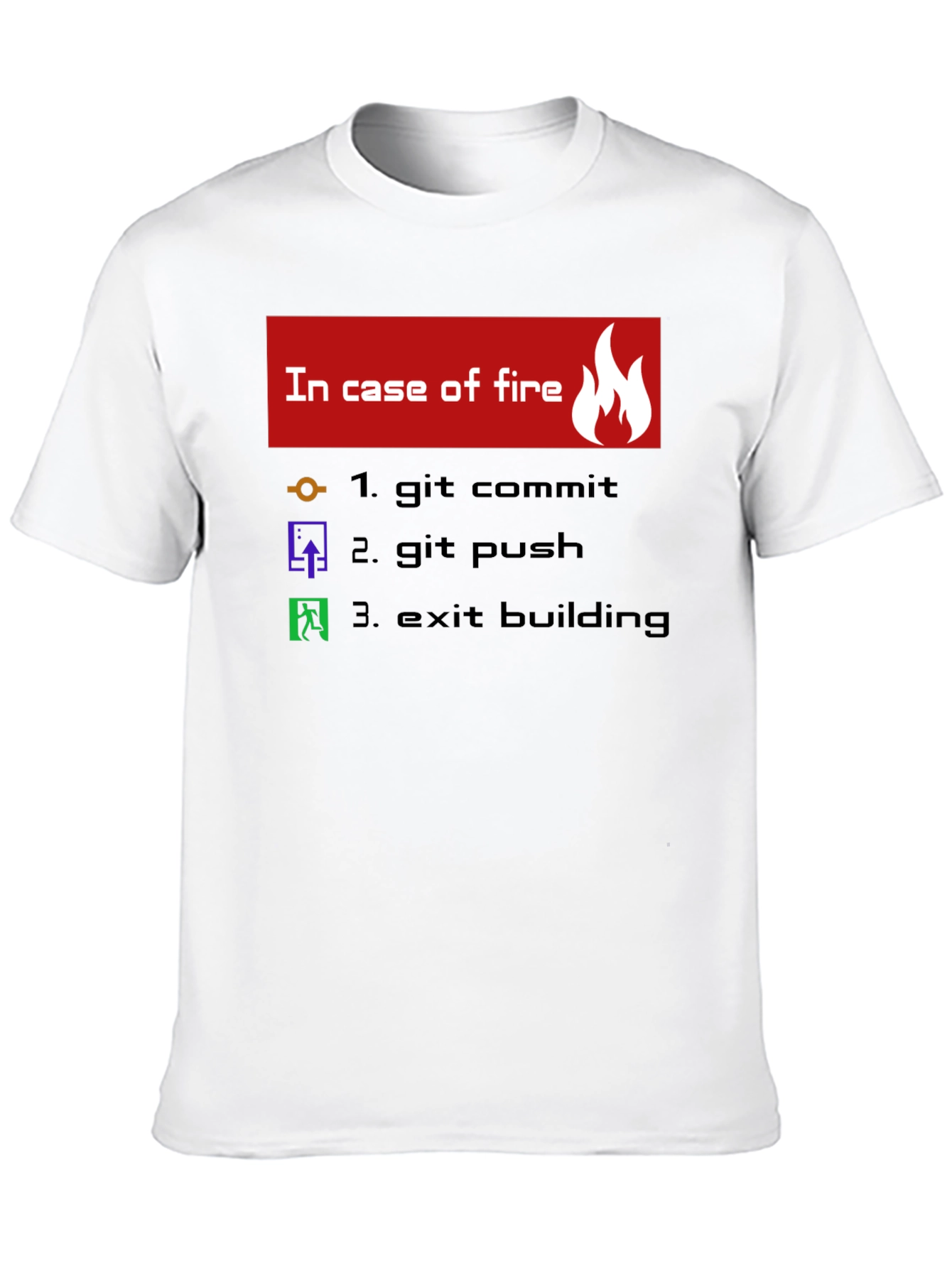 Black Funny Programmer T-Shirt - In Case of Fire view 10
