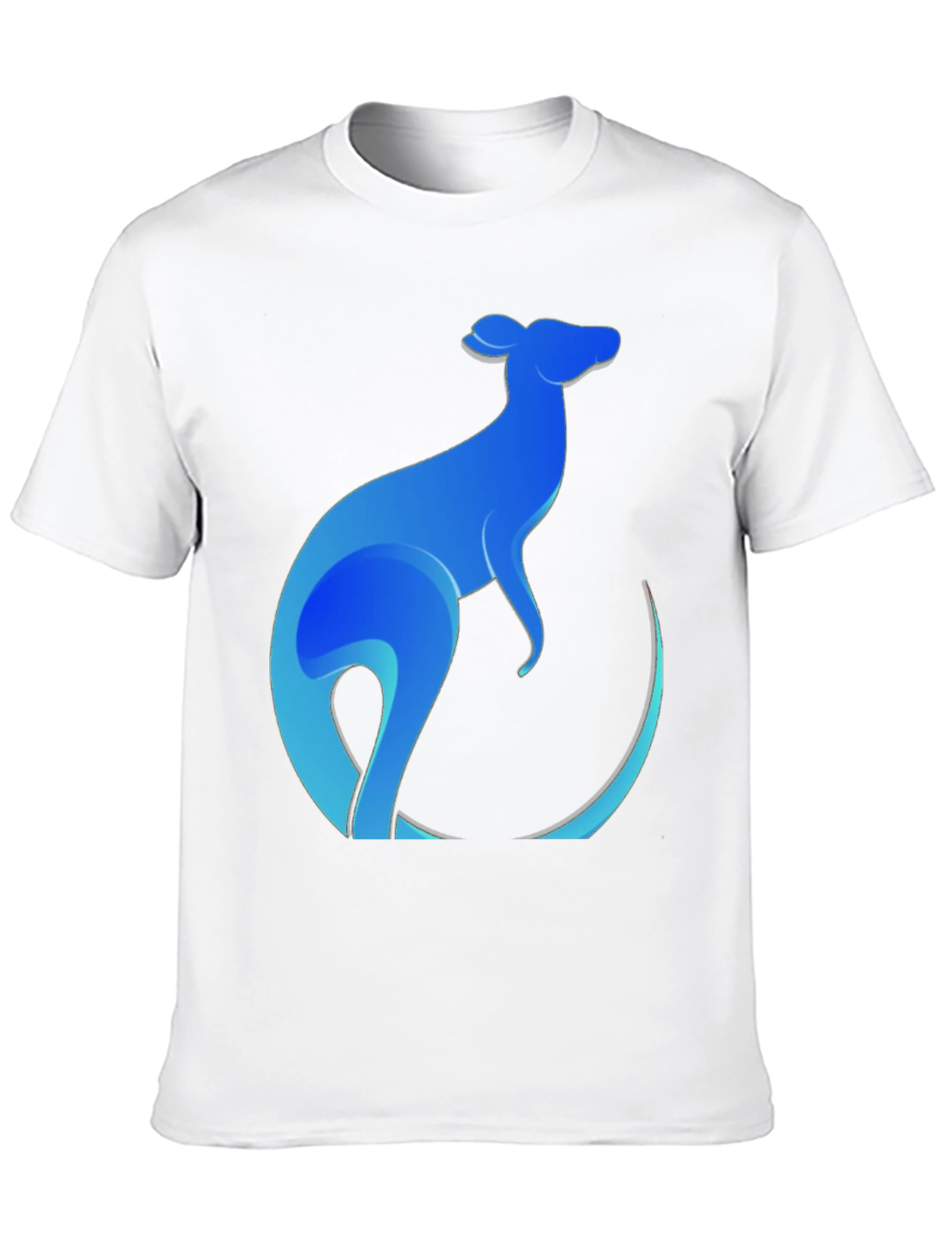 Black Blue Kangaroo Graphic Tee - Men's Black T-Shirt view 10