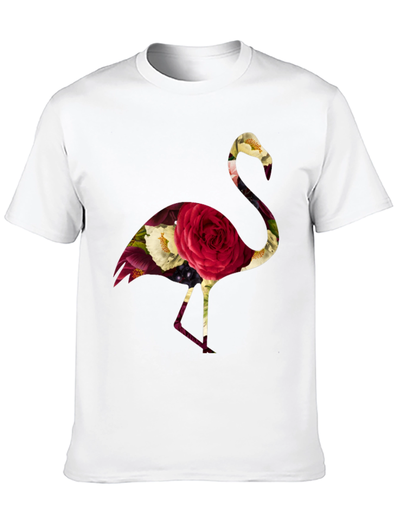 Black Floral Flamingo Graphic Tee - Black view 10