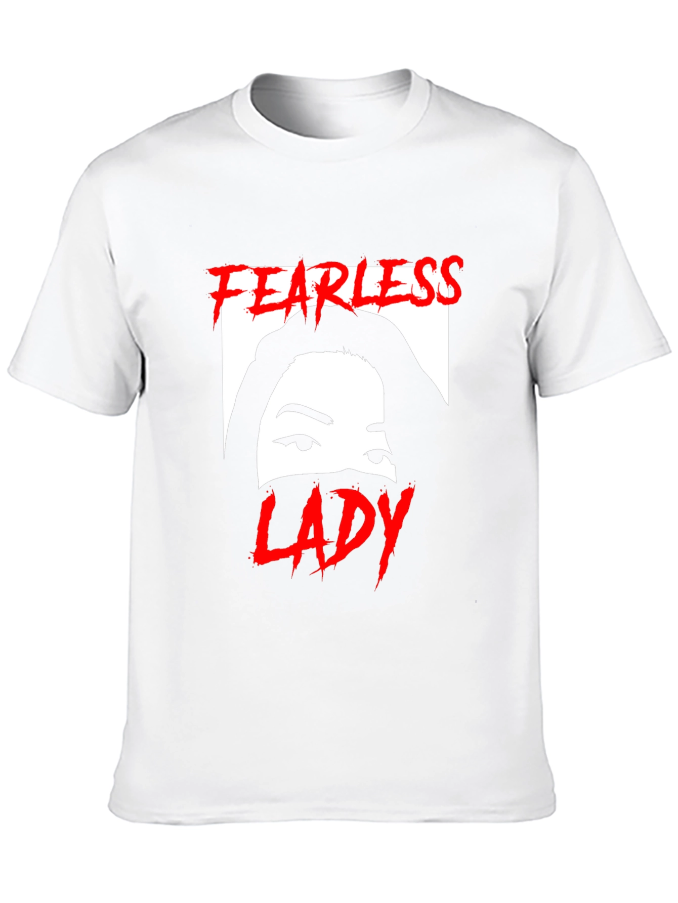 Black Fearless Lady Graphic T-Shirt - Unisex Black Tee view 10