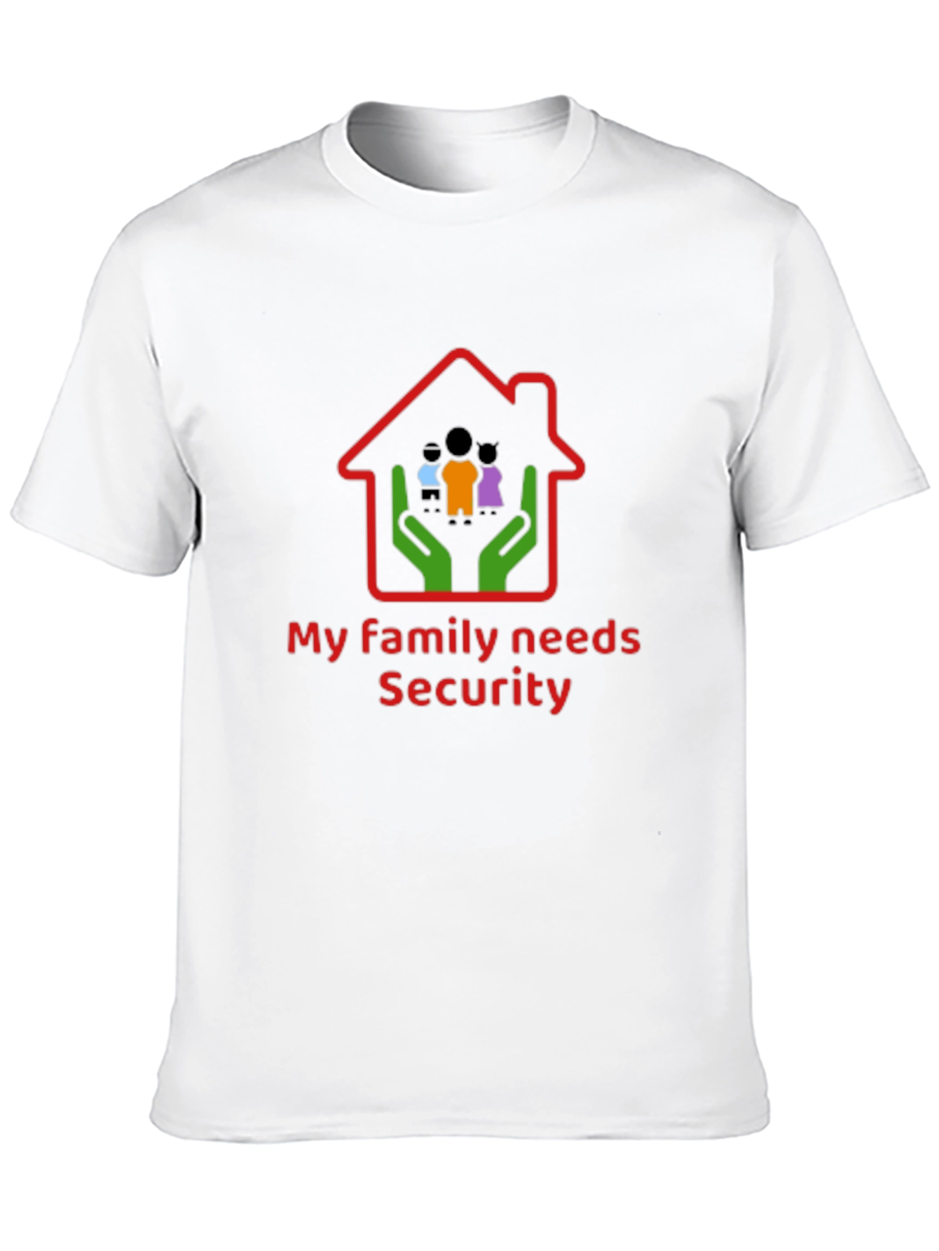 Black Family Security T-Shirt - Black Cotton Graphic Tee view 10
