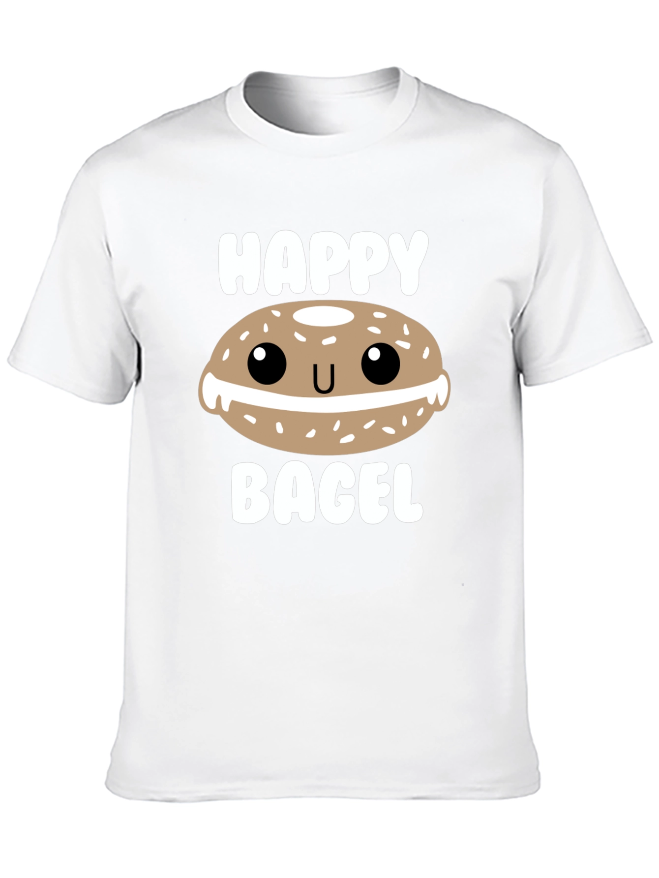 Black Happy Bagel Graphic T-Shirt view 10