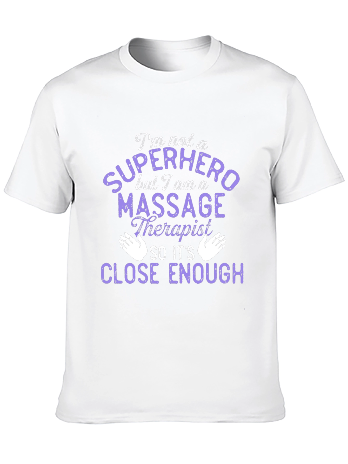 Black Massage Therapist Superhero T-Shirt - Black view 10