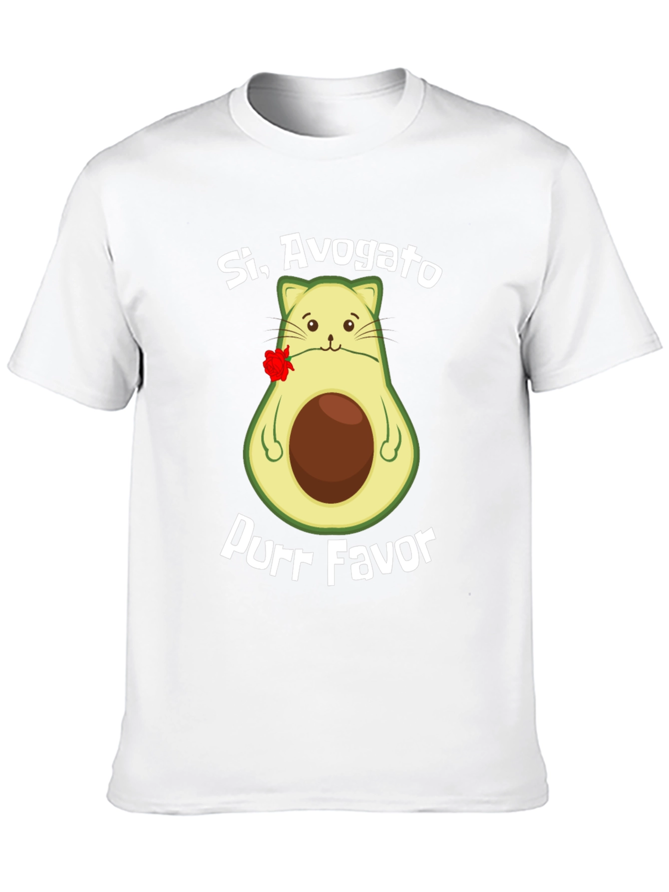 Black Si, Avogato Purr Favor T-Shirt - Avocado Cat Humor Tee view 10
