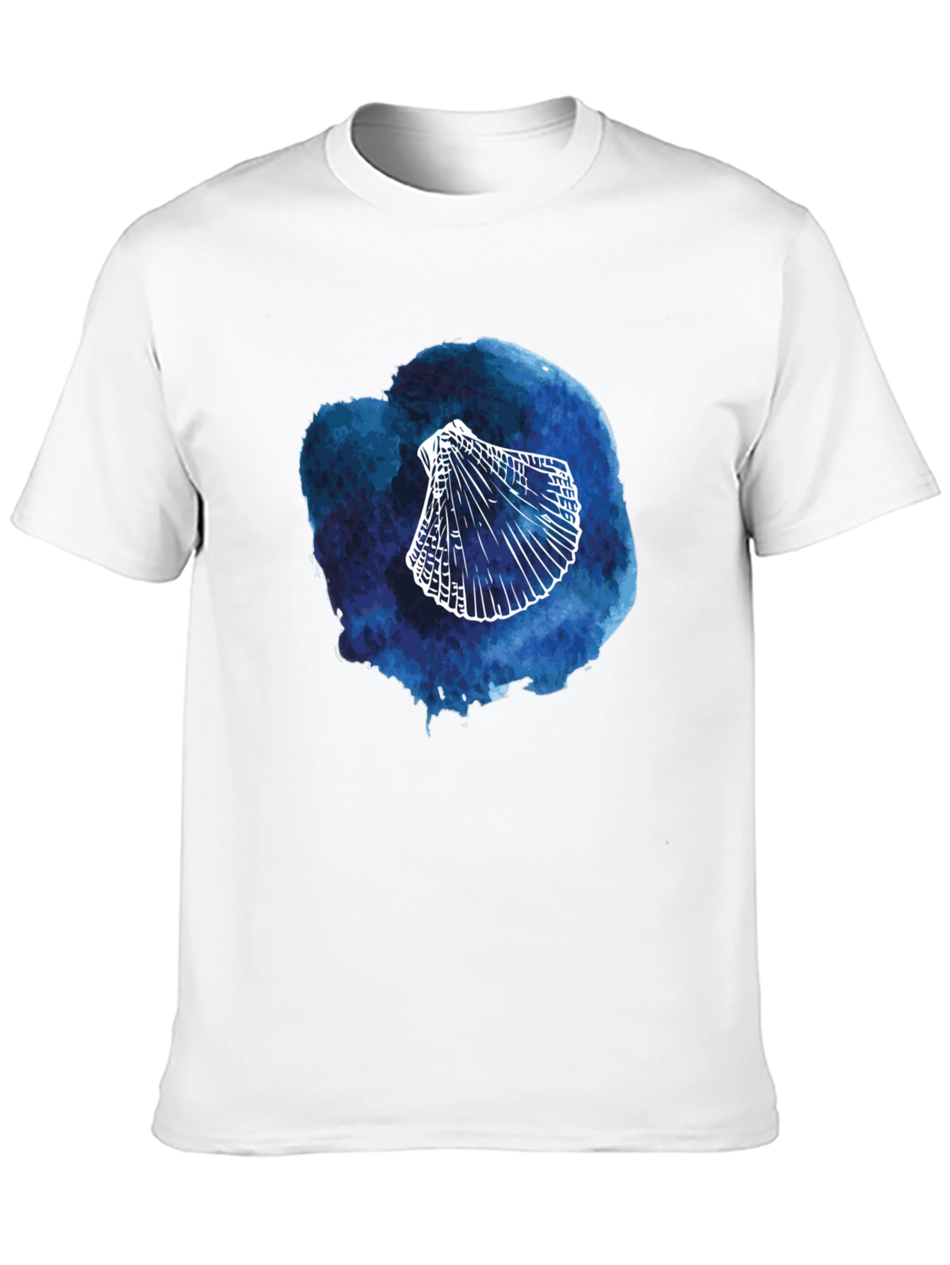 Black Watercolor Seashell Graphic T-Shirt view 10