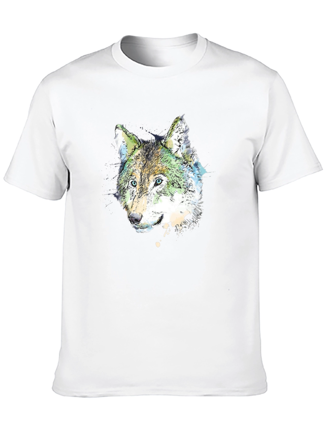 Black Wolf Graphic Print Black T-Shirt view 10