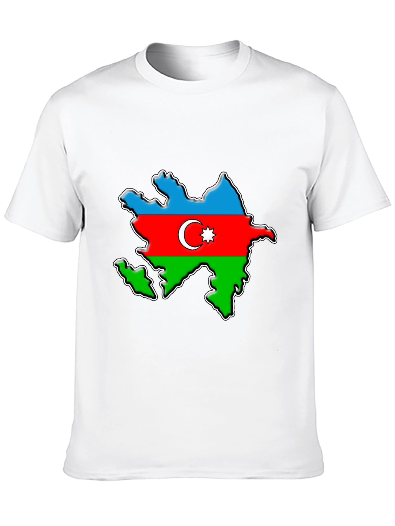 Black Azerbaijan Flag Map T-Shirt - Patriotic Pride Tee view 10