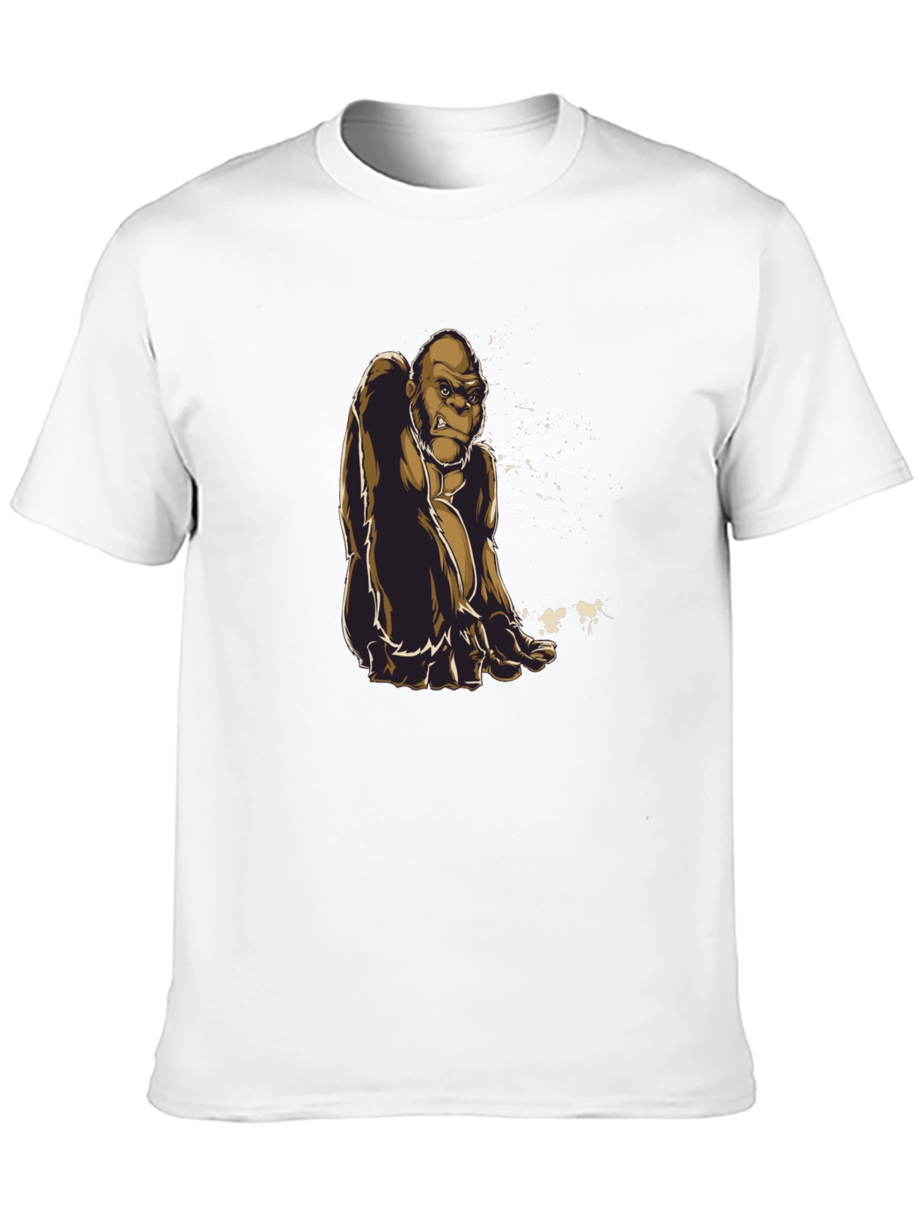 Black Gorilla Graphic Tee - Premium Black Cotton Shirt view 10