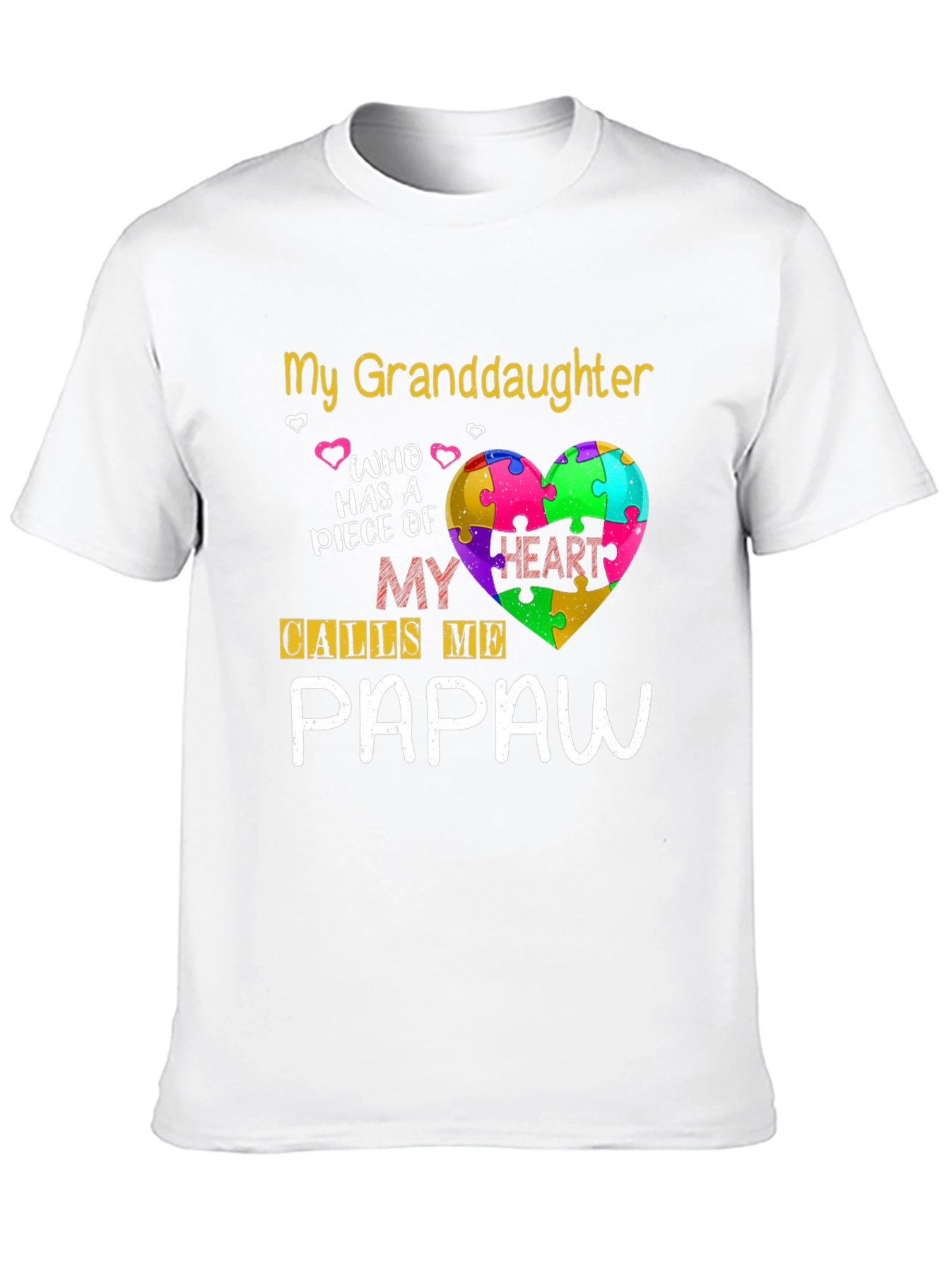 Black My Granddaughter Autism Awareness T-Shirt view 10