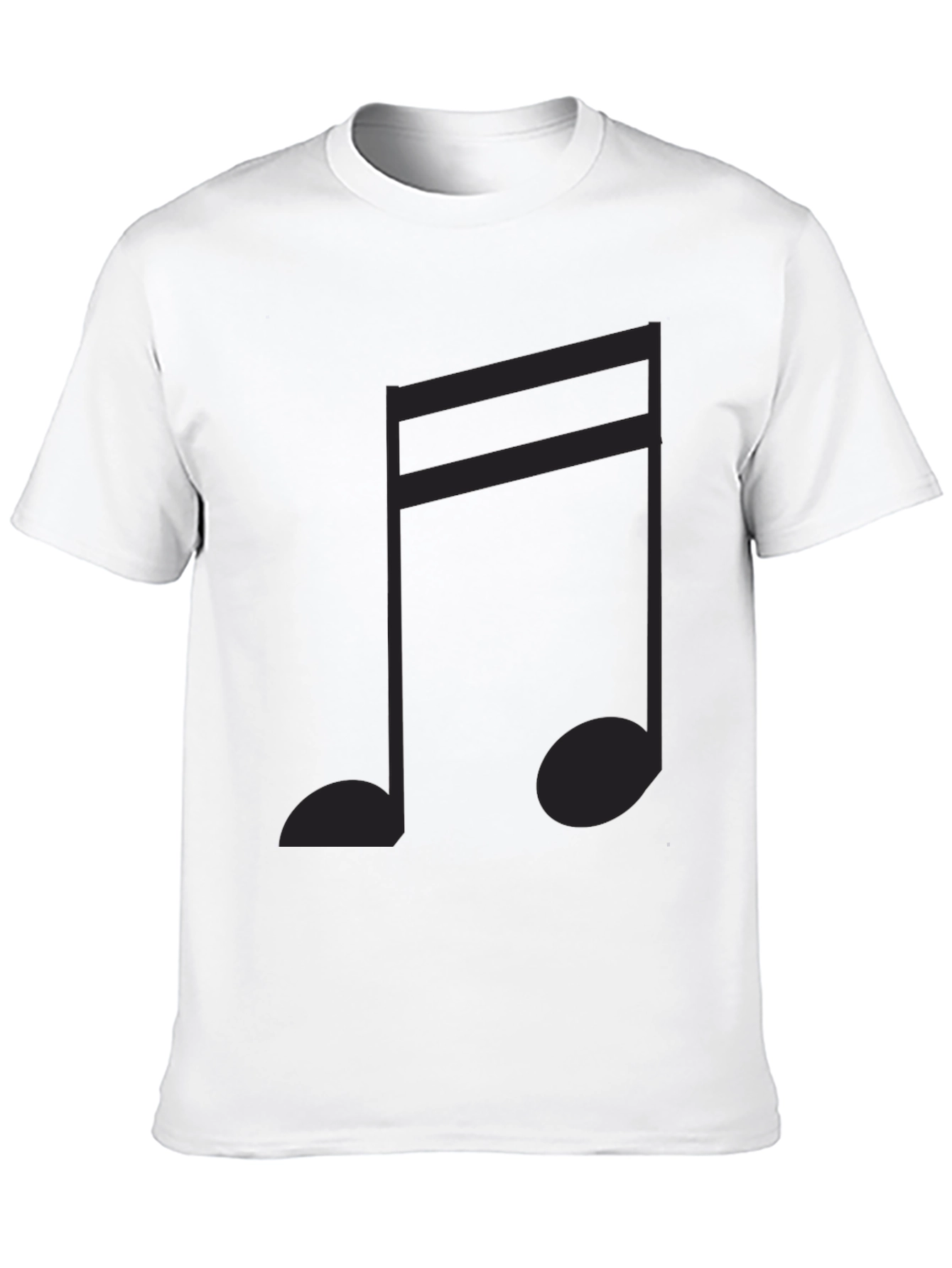 Black Musical Note Graphic Tee - Soft Black Cotton T-Shirt view 10