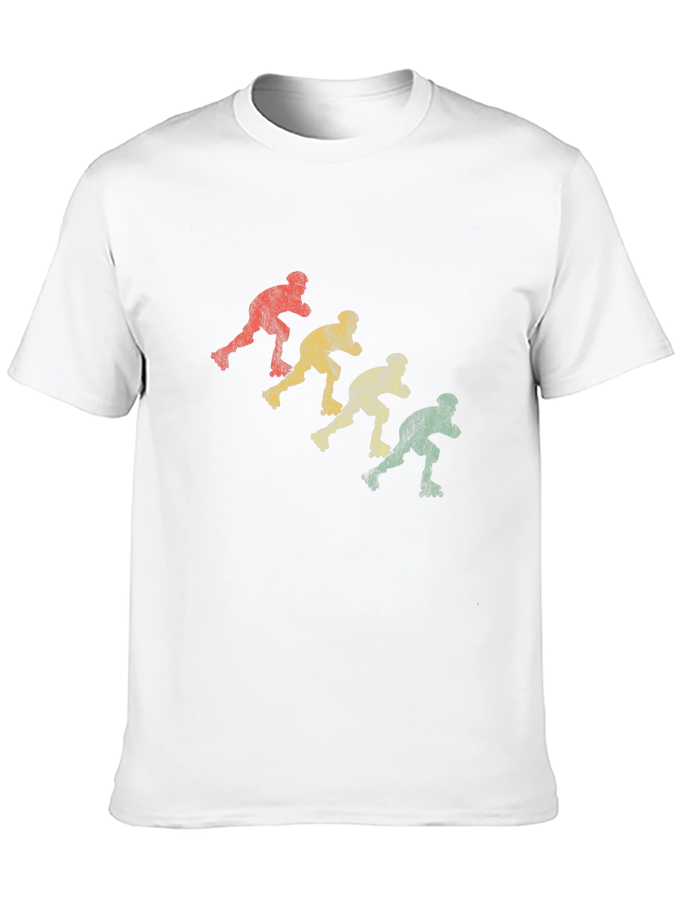 Black Retro Roller Skater T-Shirt - Vintage Style Skate Design view 10