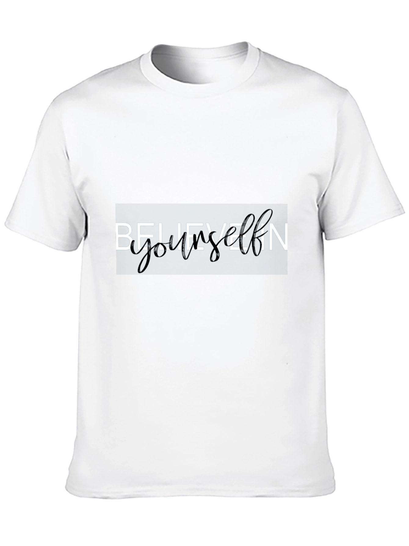 Black Believe In Yourself Black Graphic Tee view 10
