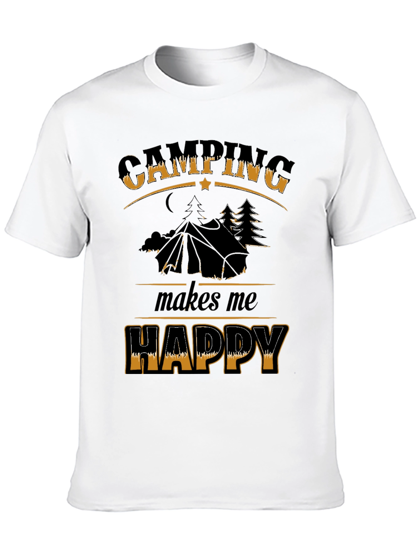 Camping Makes Me Happy Graphic Tee - 10