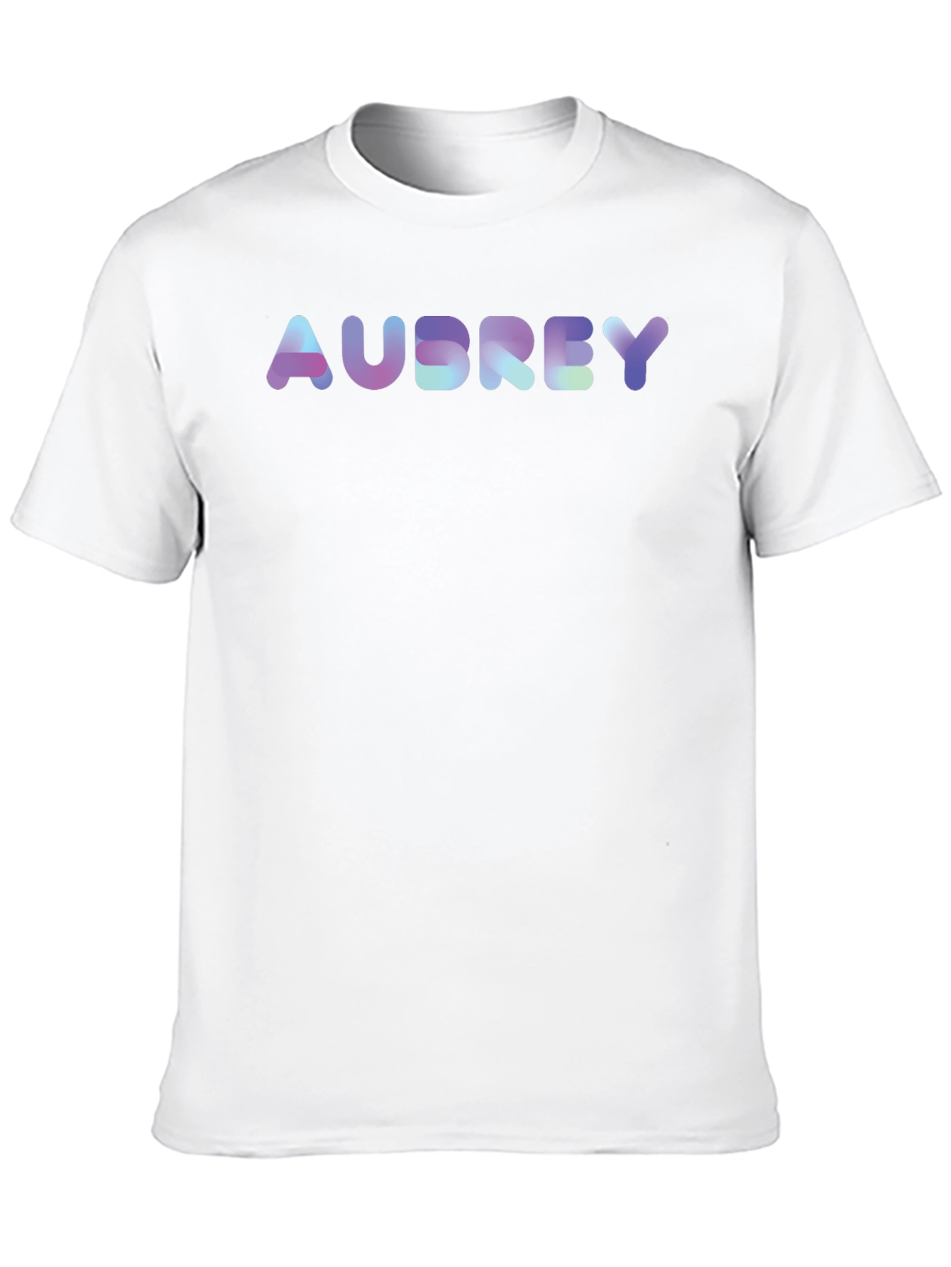 Black Personalized "Audrey" Holographic Text Tee view 10