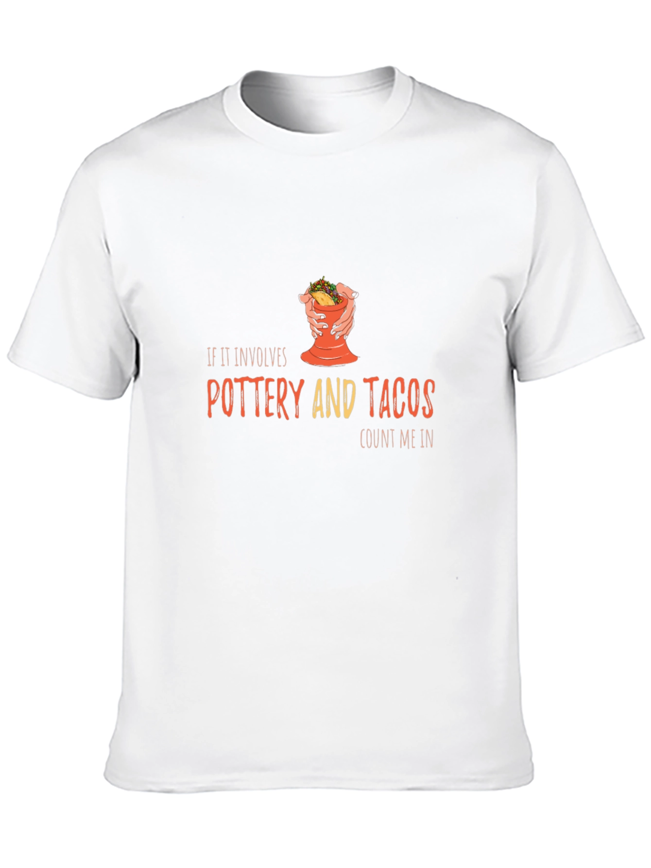 Black Pottery & Tacos Graphic Tee - Black Unisex T-Shirt view 10